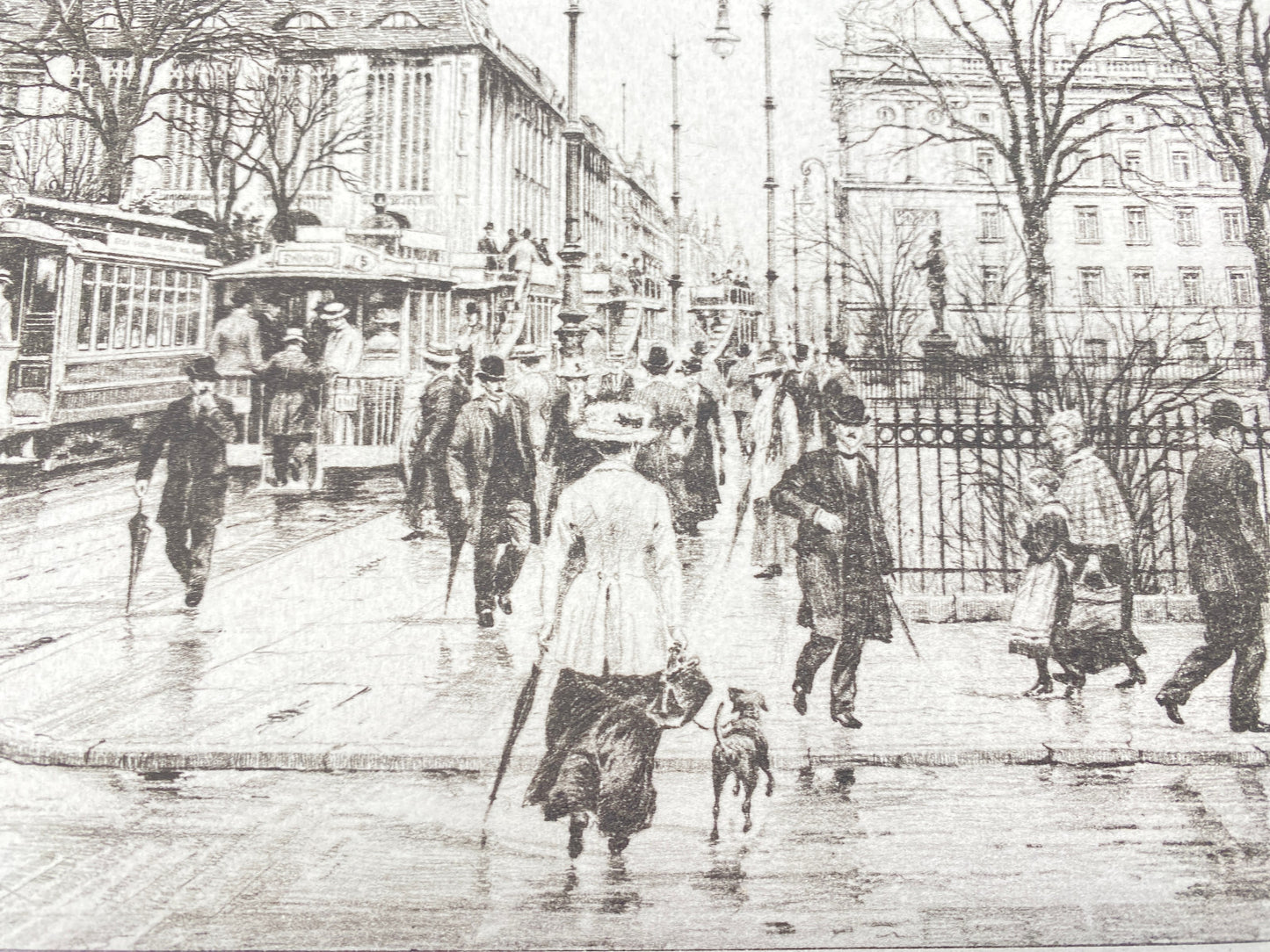 HEINZ WEHLISCH RADIERUNG BERLIN LEIPZIGER PLATZ UM 1910 DRUCKSIGNATUR