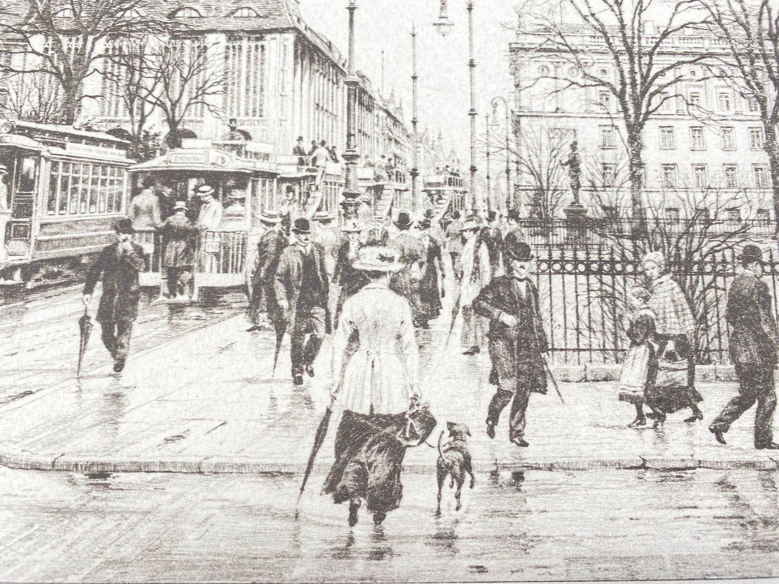 HEINZ WEHLISCH RADIERUNG BERLIN LEIPZIGER PLATZ UM 1910 DRUCKSIGNATUR