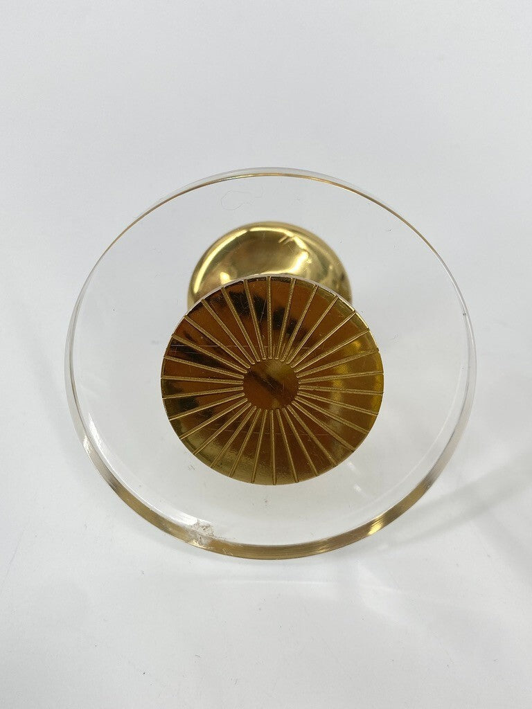 * 5 x PLEXIGLAS PLEXI MESSING GARDEROBENHAKEN VINTAGE MÖBELGRIFF 60ER