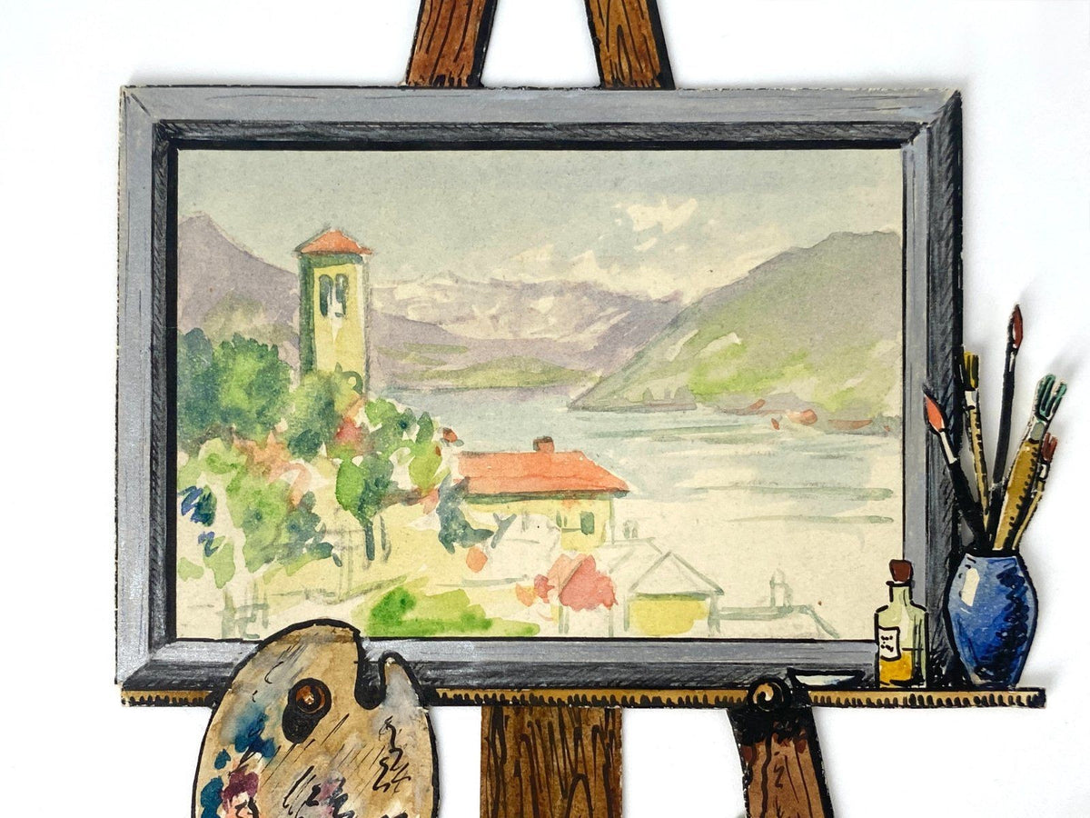 *ÖLGEMÄLDE GANDRIA LUGANO JOSEF DORNER LUGANERSEE 1936 LANDSCHAFT