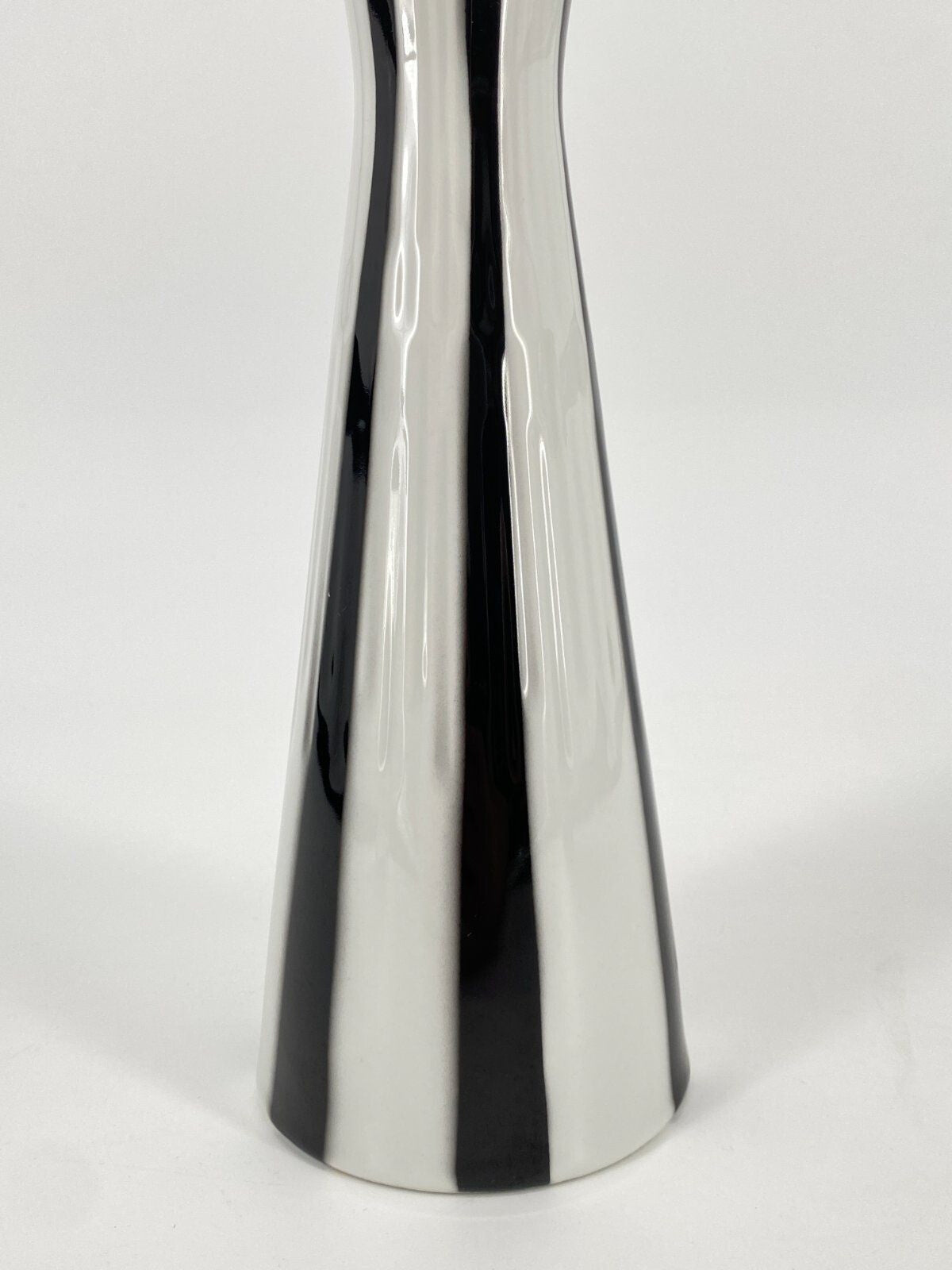 * VASE ZEH SCHERZER PORZELLAN MID CENTURY SCHWARZ WEIß 50ER 60ER