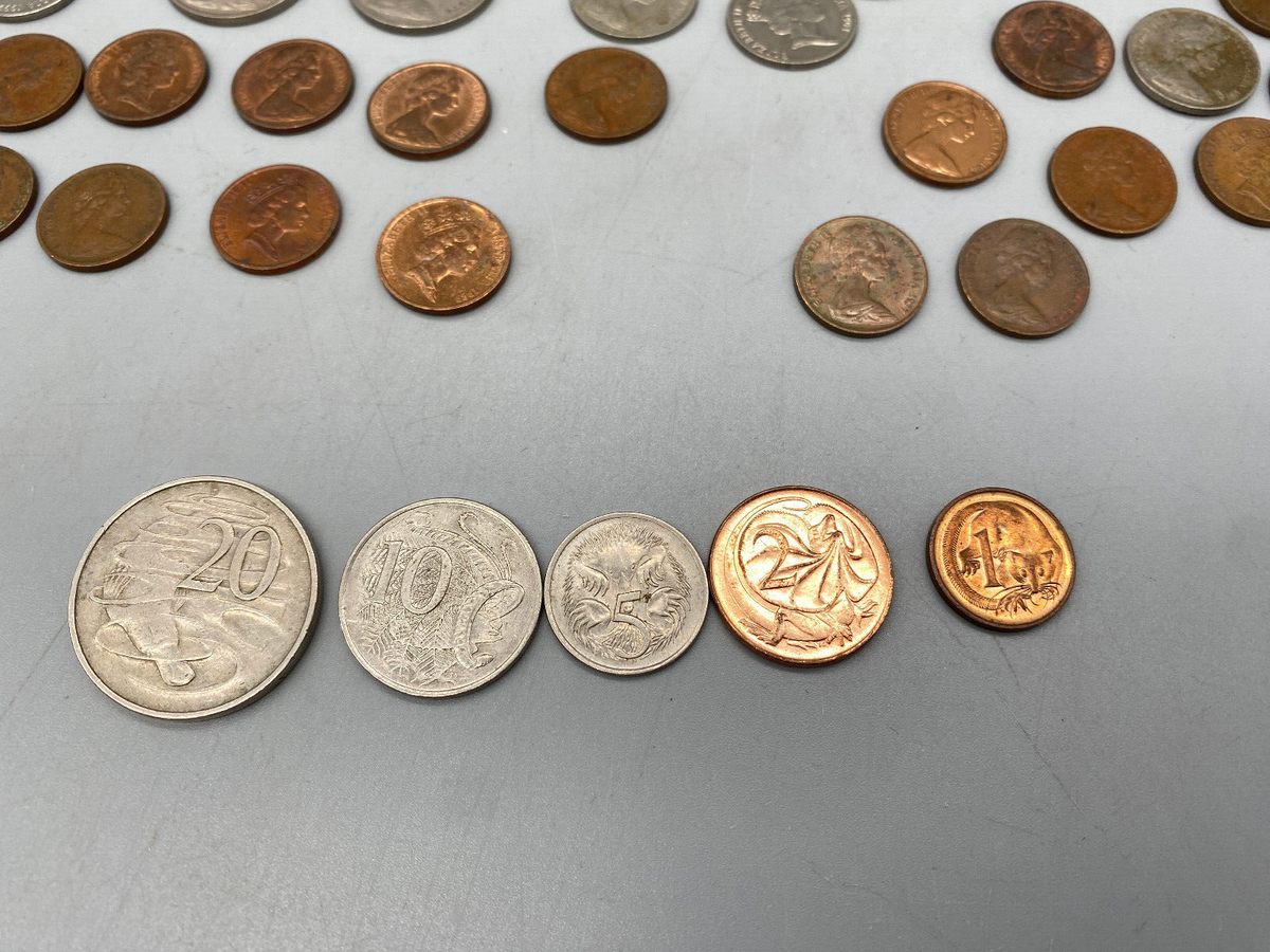 KONVOLUT AUSTRALISCHE MÜNZEN 81 STÜCK CENTS SAMMLERSTÜCKE 1961 QUEEN ELIZABETH