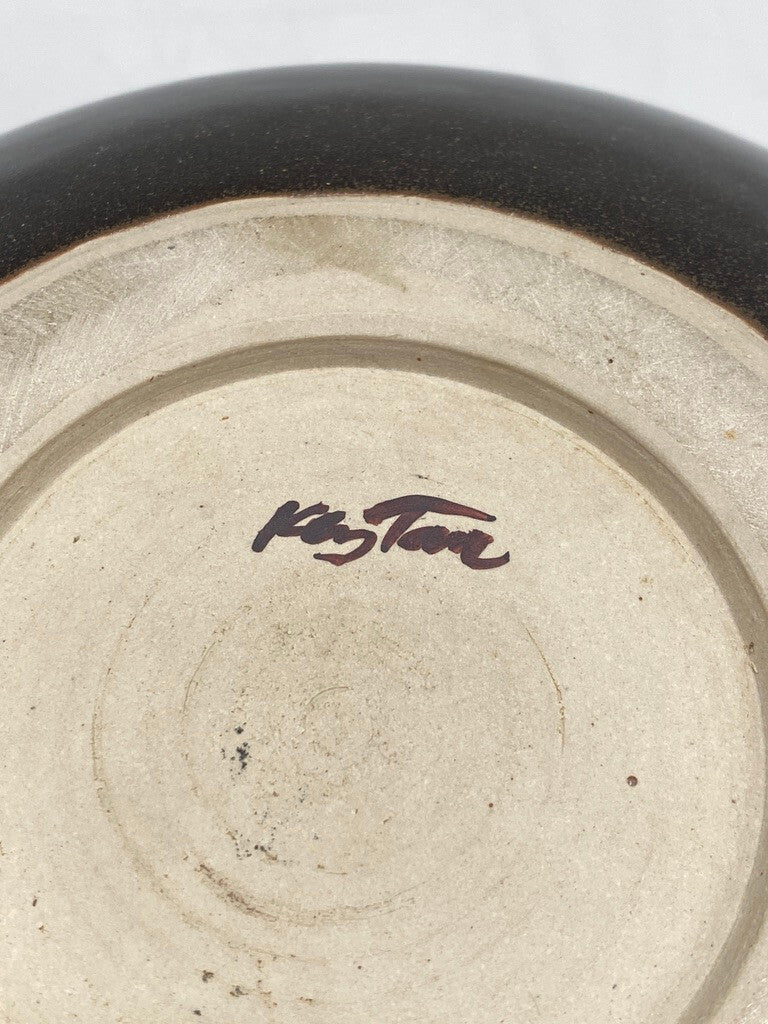 * STUDIOKERAMIK VASE RUND HORST KERSTAN KUGELVASE KERAMIK KUNST VINTAGE