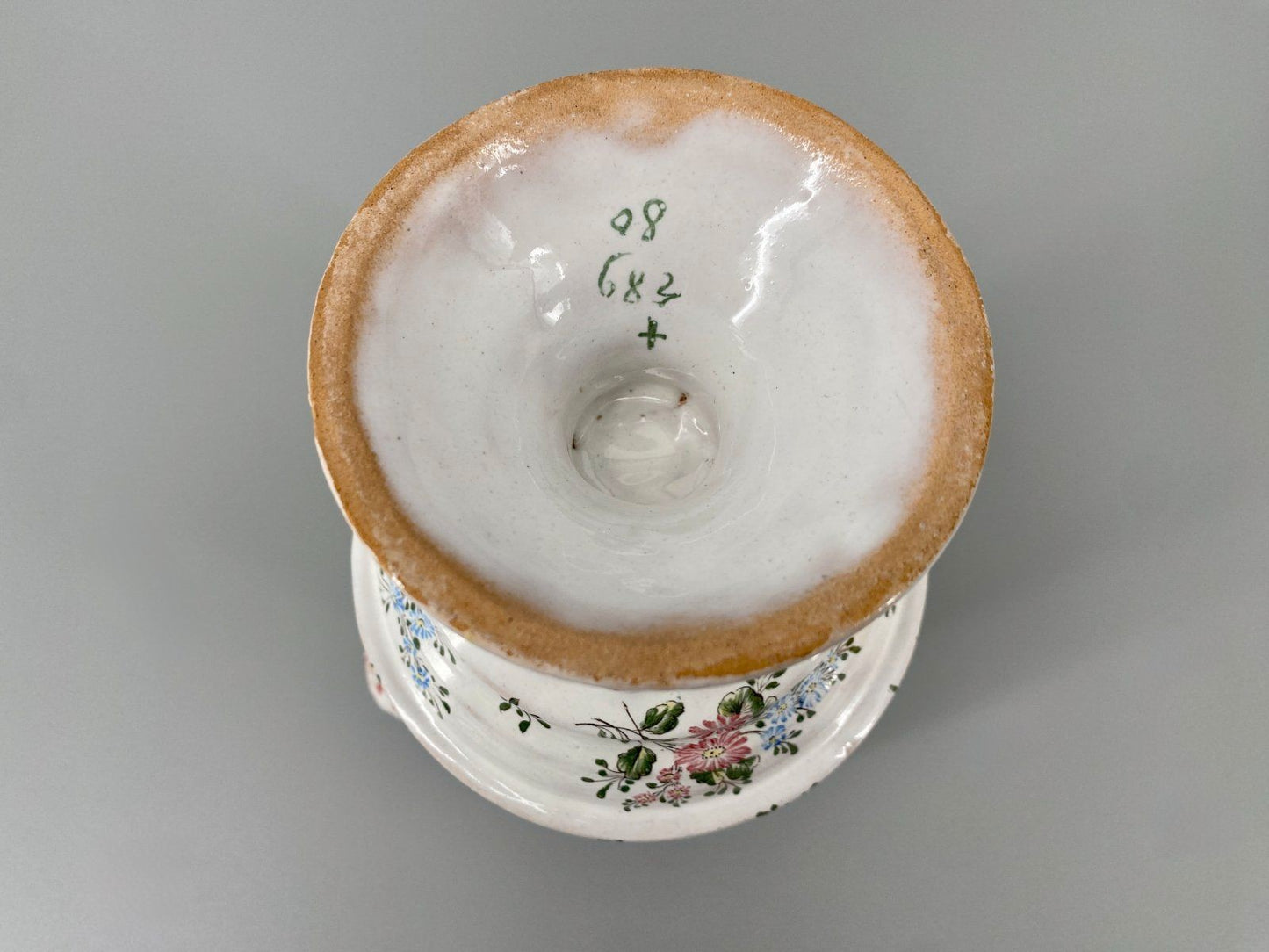 * DECKELVASE ROKOKO FLORAL ROMANTISCHE SZENE KERAMIK ANTIK 