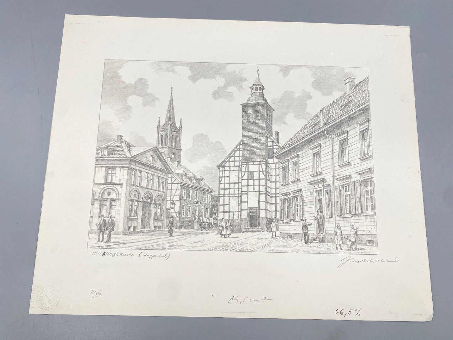 HEINZ WEHLISCH BERLINER KÜNSTLER 4X ZEICHNUNGEN WUPPERTAL ORIGINAL HANDSIGNIERT