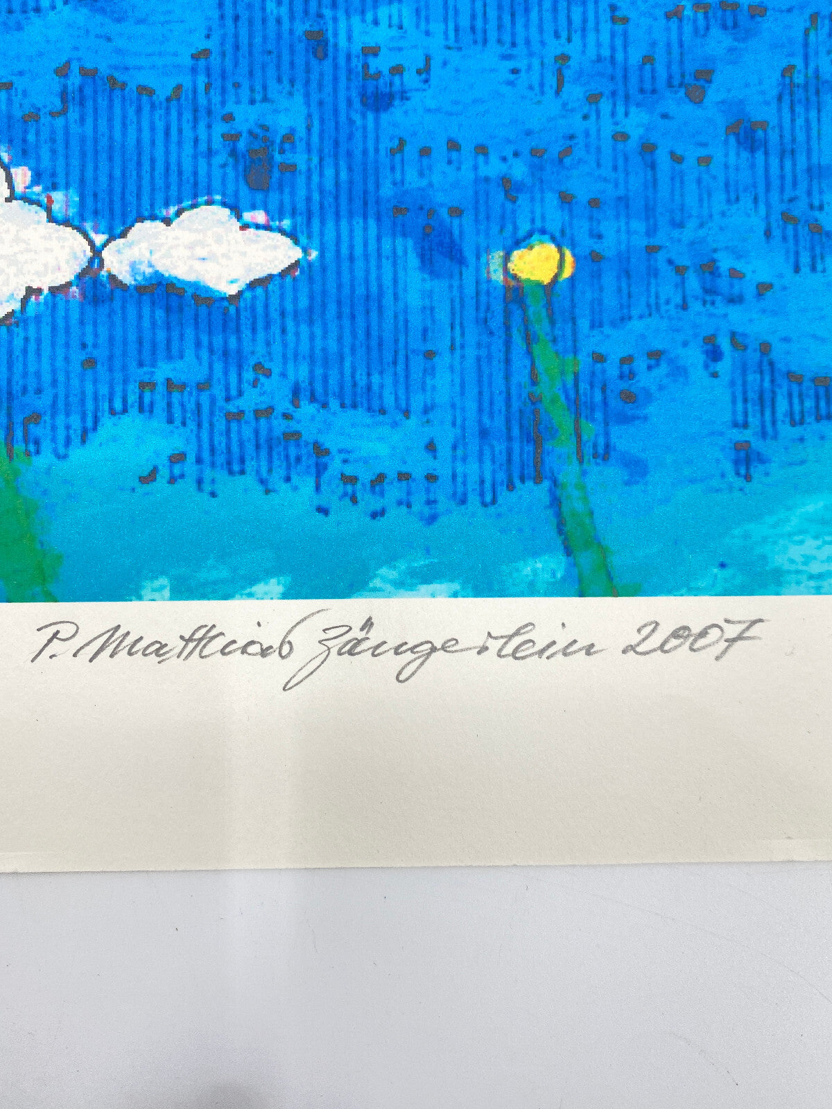 * IM GRAS LIEGEND DRUCK GRAFIK BILD P. MATTHIAS ZÄNGERLEIN 2007 LIMITIERT