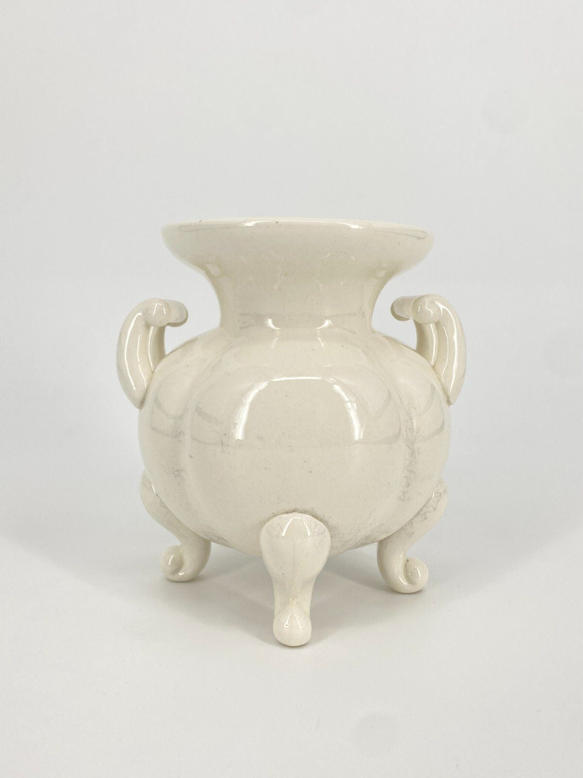 * WAECHTERSBACH GERMANY PORZELLAN VASE MIT FÜßEN VINTAGE KRAKEELE