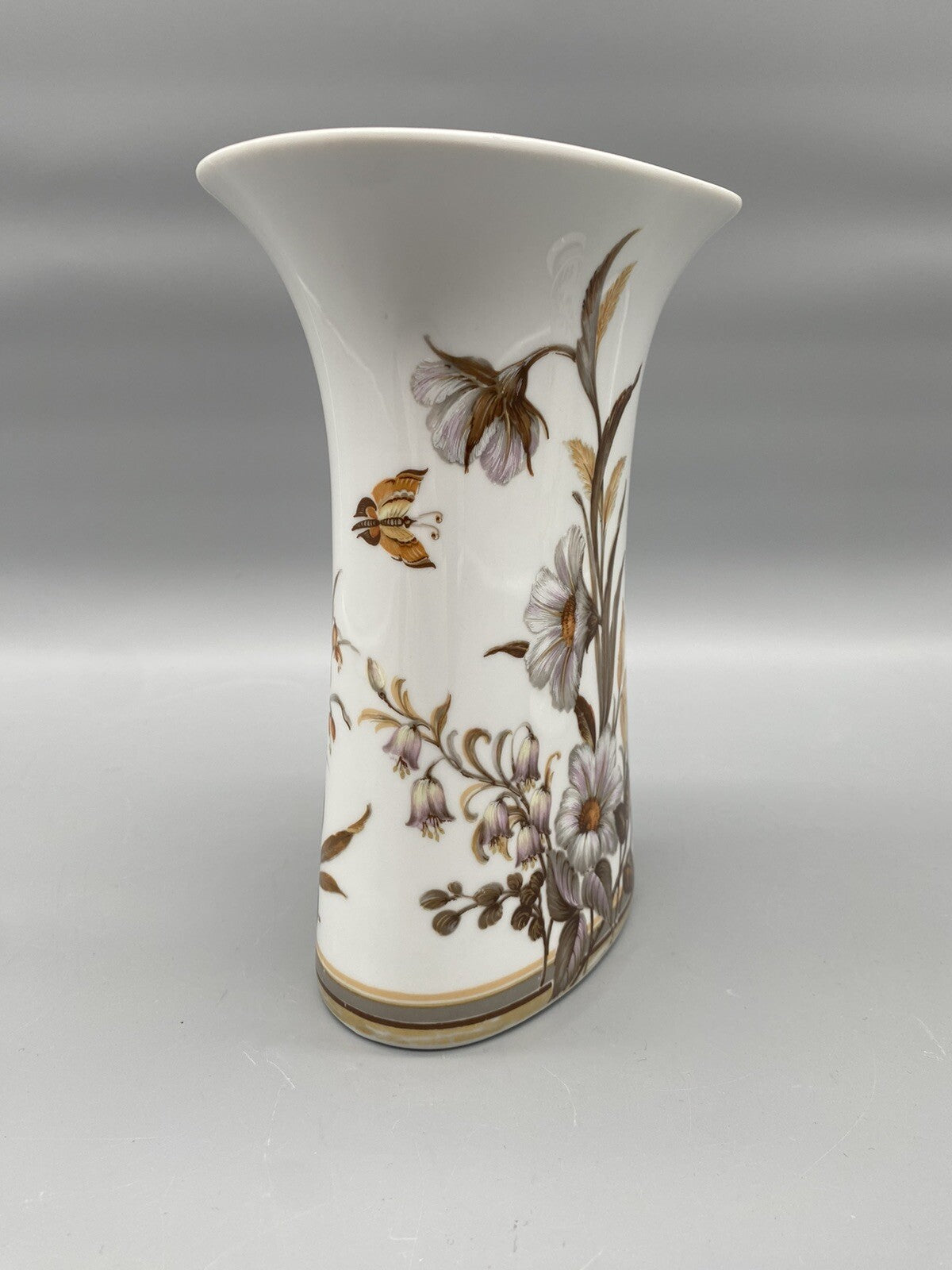 SET AK KASIER PORZELLAN VASE BLUMEN VINTAGE 50/60er RUND TROMPETE OVAL