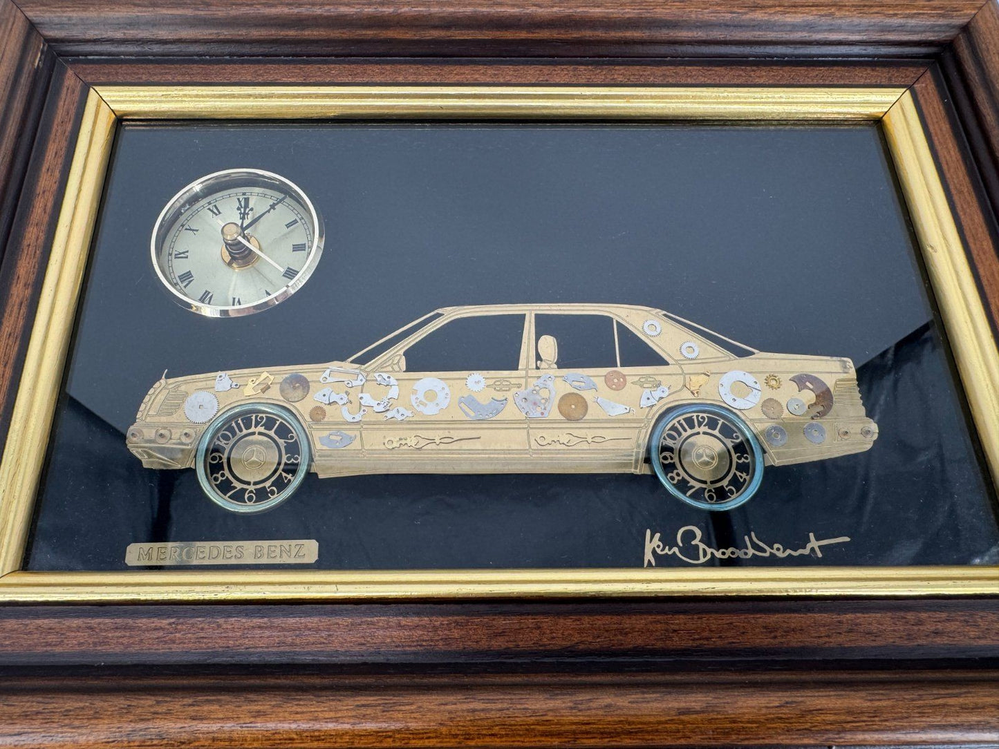 KEN BROADBENT MINIATUR COLLAGEN MERCEDES BUICK BULLNOSE HANDARBEI