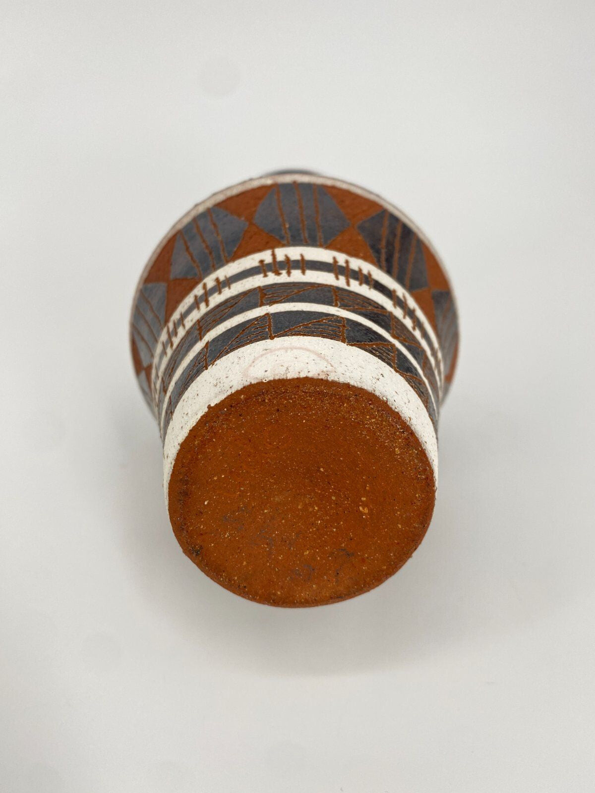 * UDO MERTZDORF STUDIOKERAMIK VASE TERRACOTTA BRAUN 60ER DEUTSCH