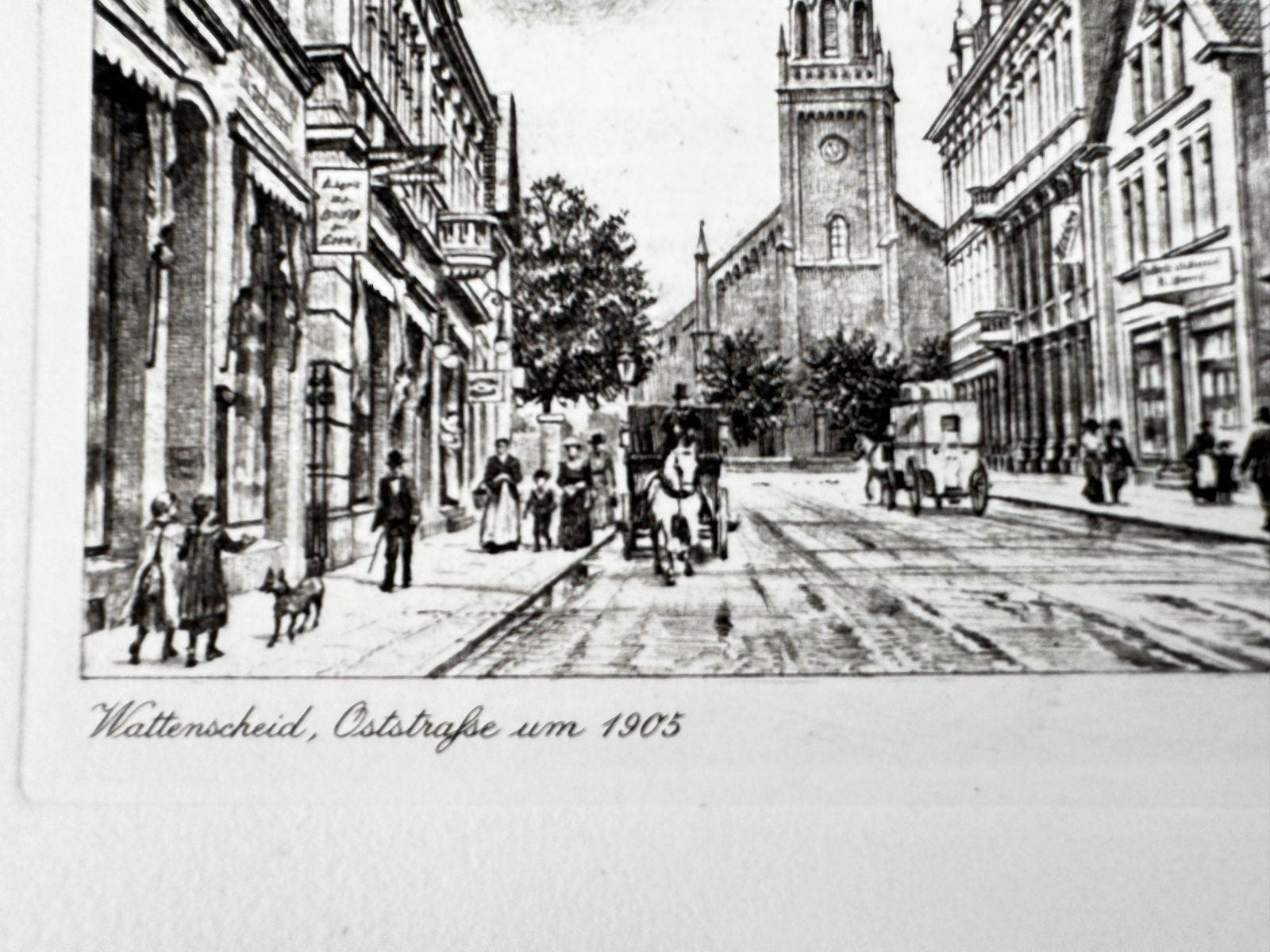 * HEINZ WEHLISCH ORIGINAL RADIERUNG WATTENSCHEID OSTSTRAßE 1905