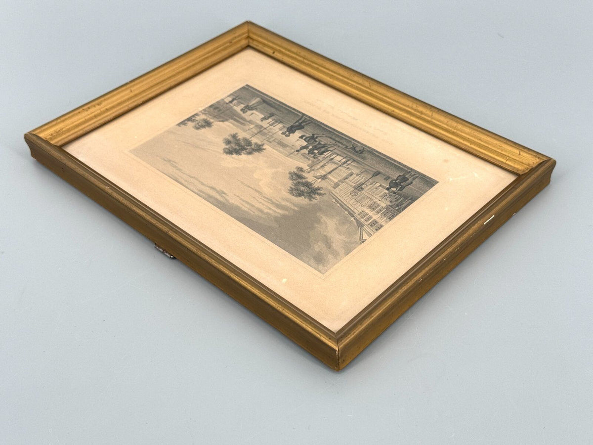 *STAHLSTICH KASSEL FRIEDRICHSPLATZ ANTIK GERAHMT DRUCKGRAFIK 1850