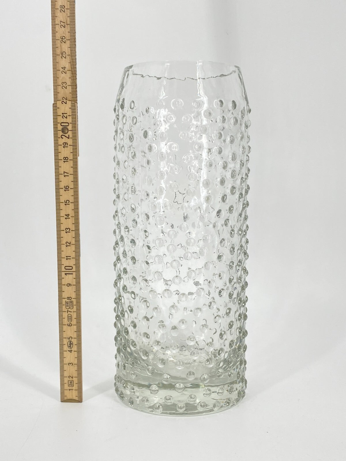* ROSENTHAL GLASVASE VASE NOPPEN BUBBLE STEMPEL VINTAGE MIDCENTURY MARKE