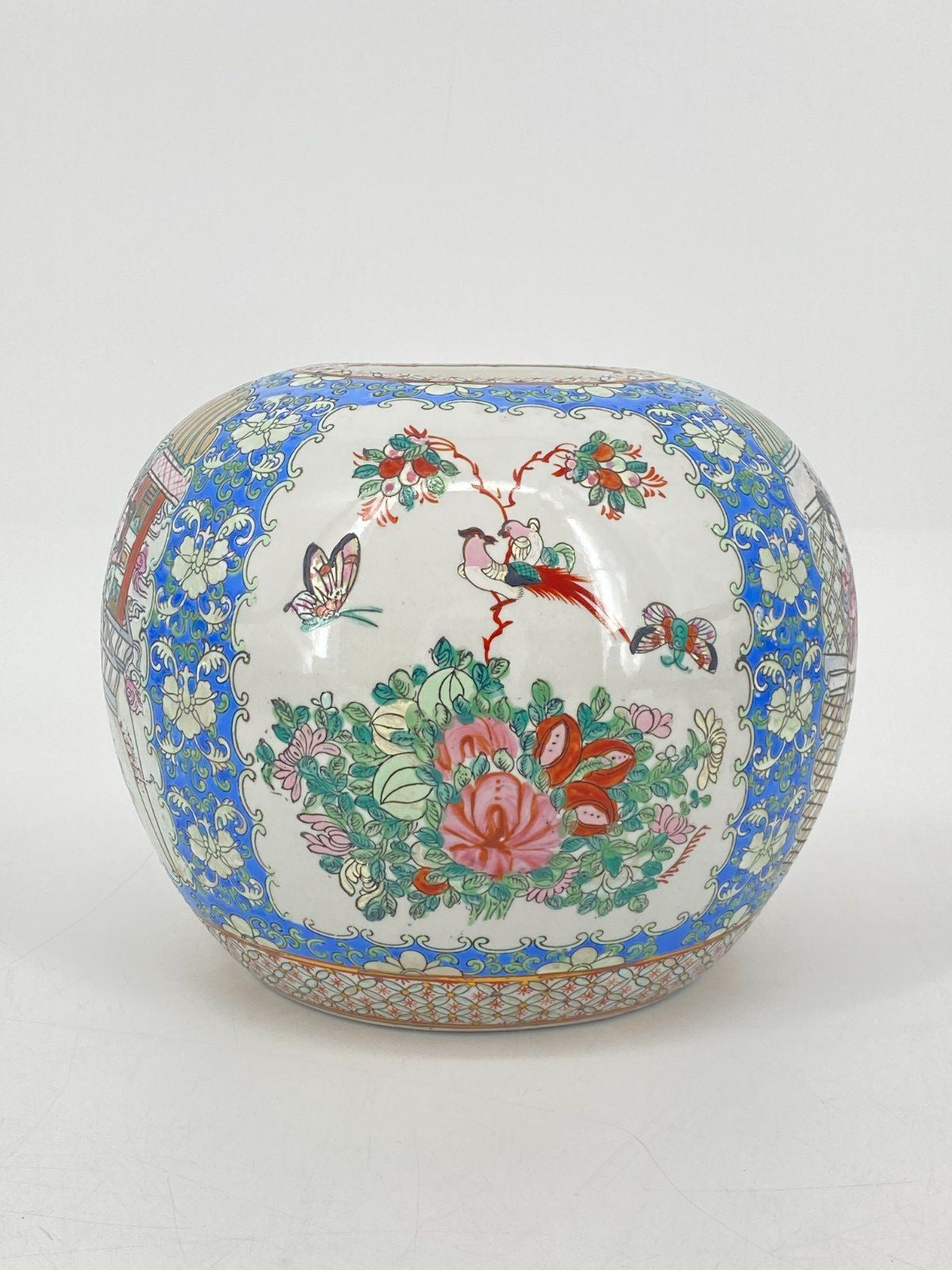 *ANTIKE CHINESISCHE VASE DETAILLIERT DEKORIERT ASIATIKA VOLKSKUNS