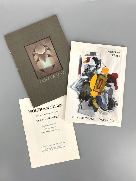 * WOLFRAM ERBER 3x BÜCHER FLYER SIGNIERT AUTOGRAMM ORIG MALLARME