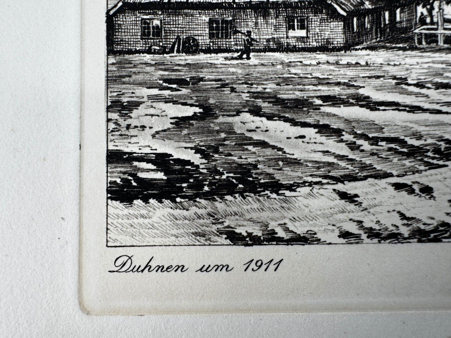 * HEINZ WEHLISCH ORIGINAL RADIERUNG DUHNEN UM 1911 ANSICHT