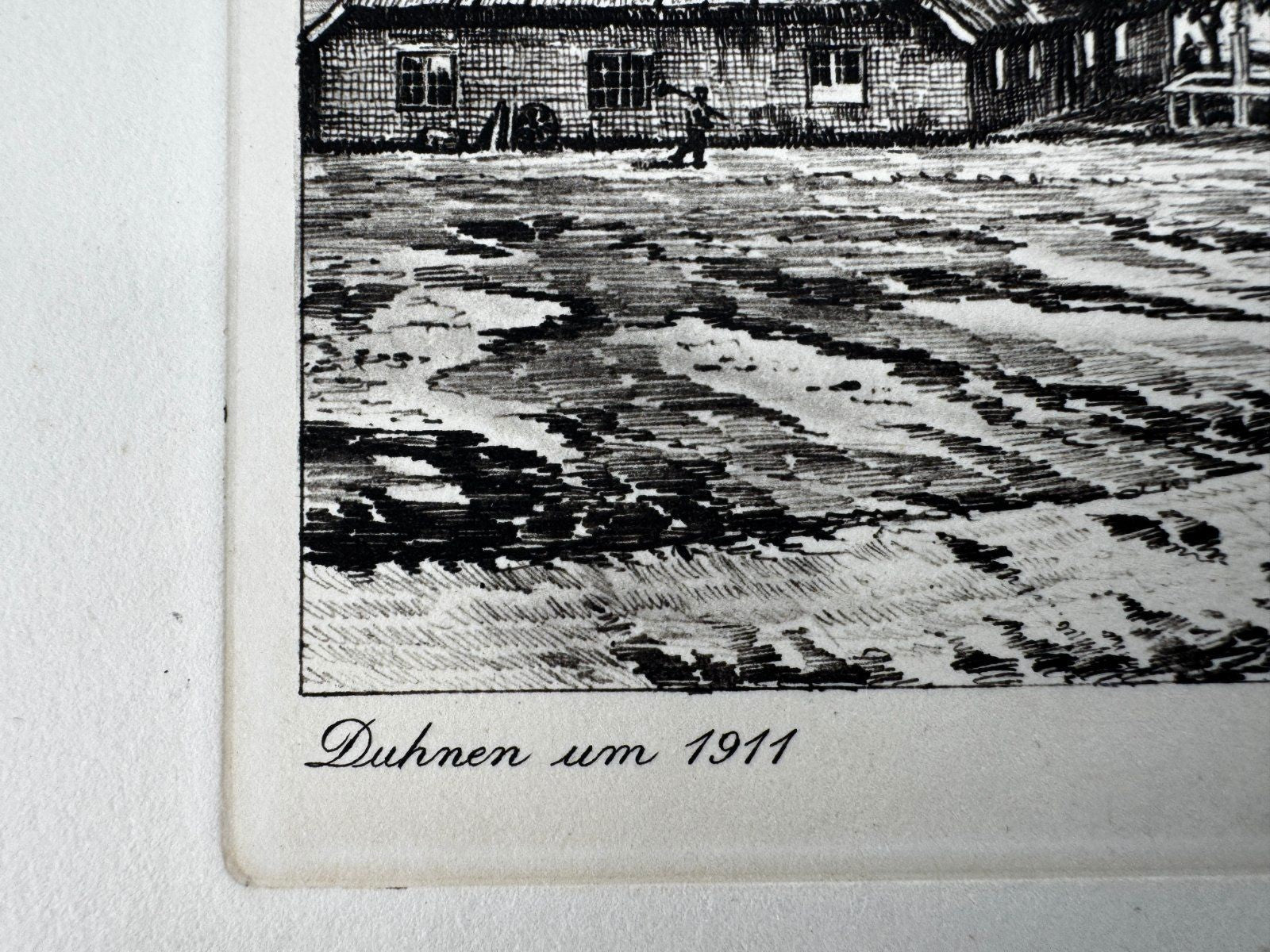 * HEINZ WEHLISCH ORIGINAL RADIERUNG DUHNEN UM 1911 ANSICHT
