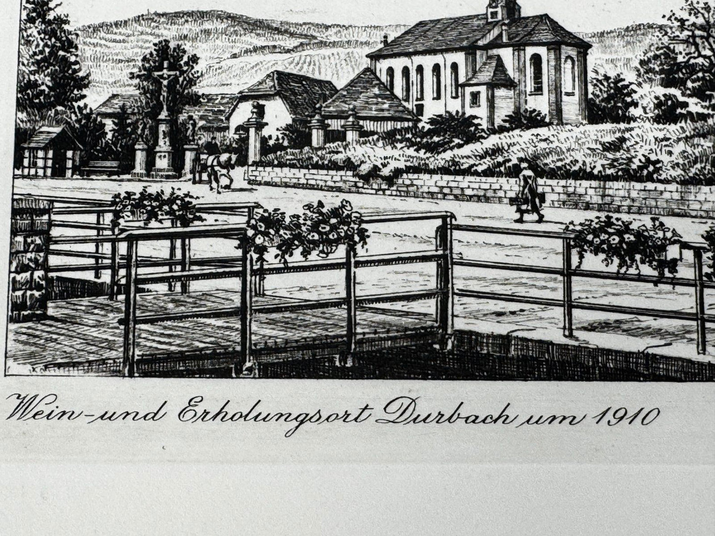 * HEINZ WEHLISCH ORIGINAL RADIERUNG WEIN ERHOLUNGSORT DURBACH UM