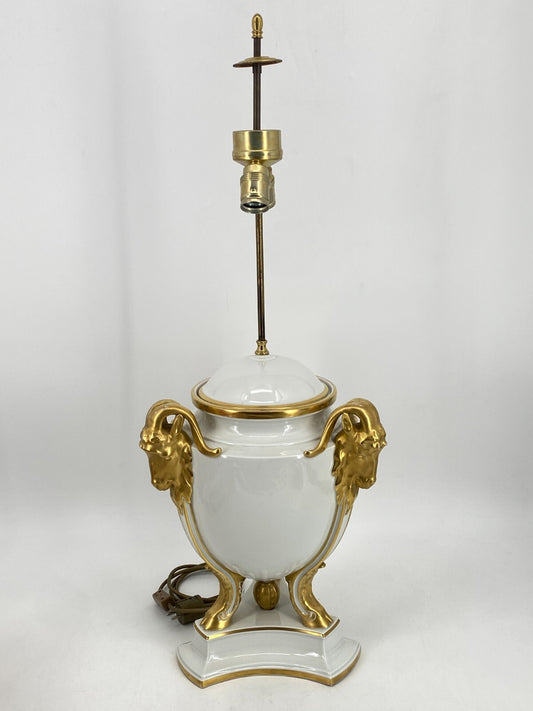 * TISCHLAMPE PORZELLAN LAMPE URNEN VASE WIDDERKOPF ROSENTHAL ANTIK