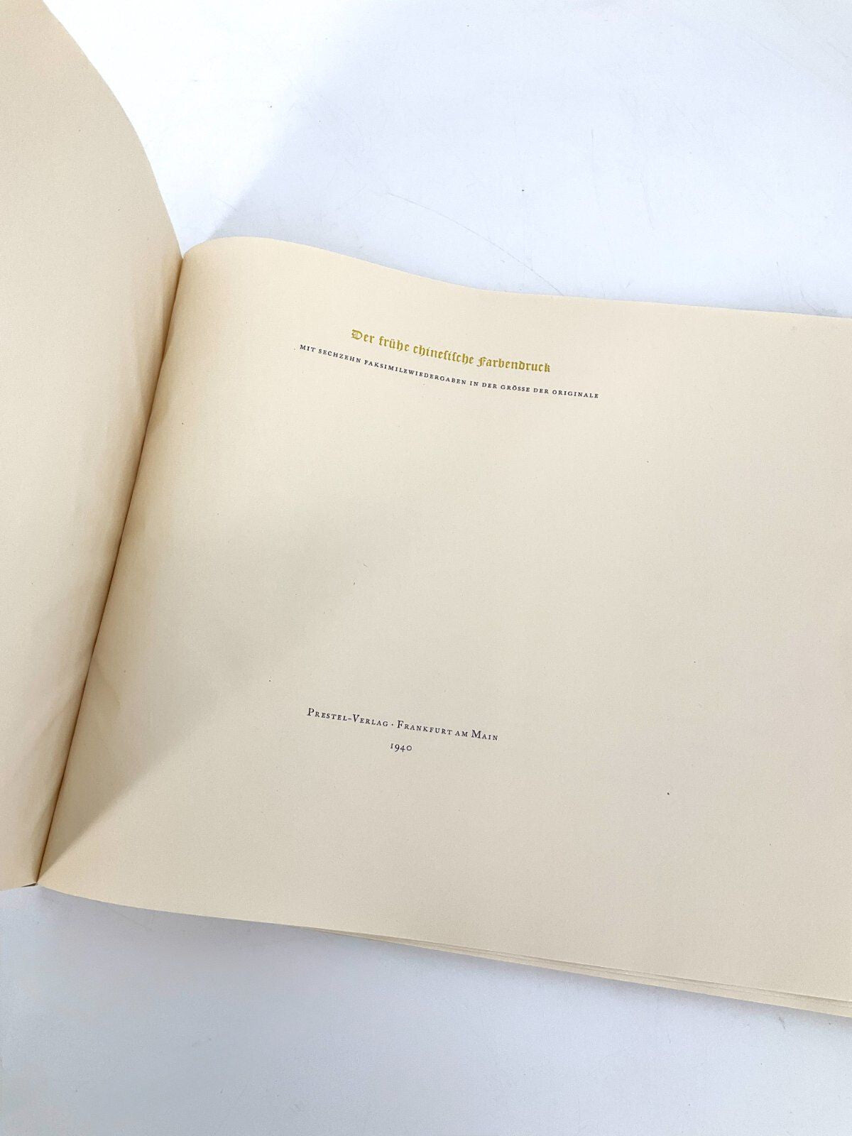*BUCH DER FRÜHE CHINESISCHE FARBENDRUCK PRESTEL FRANKFURT 1940