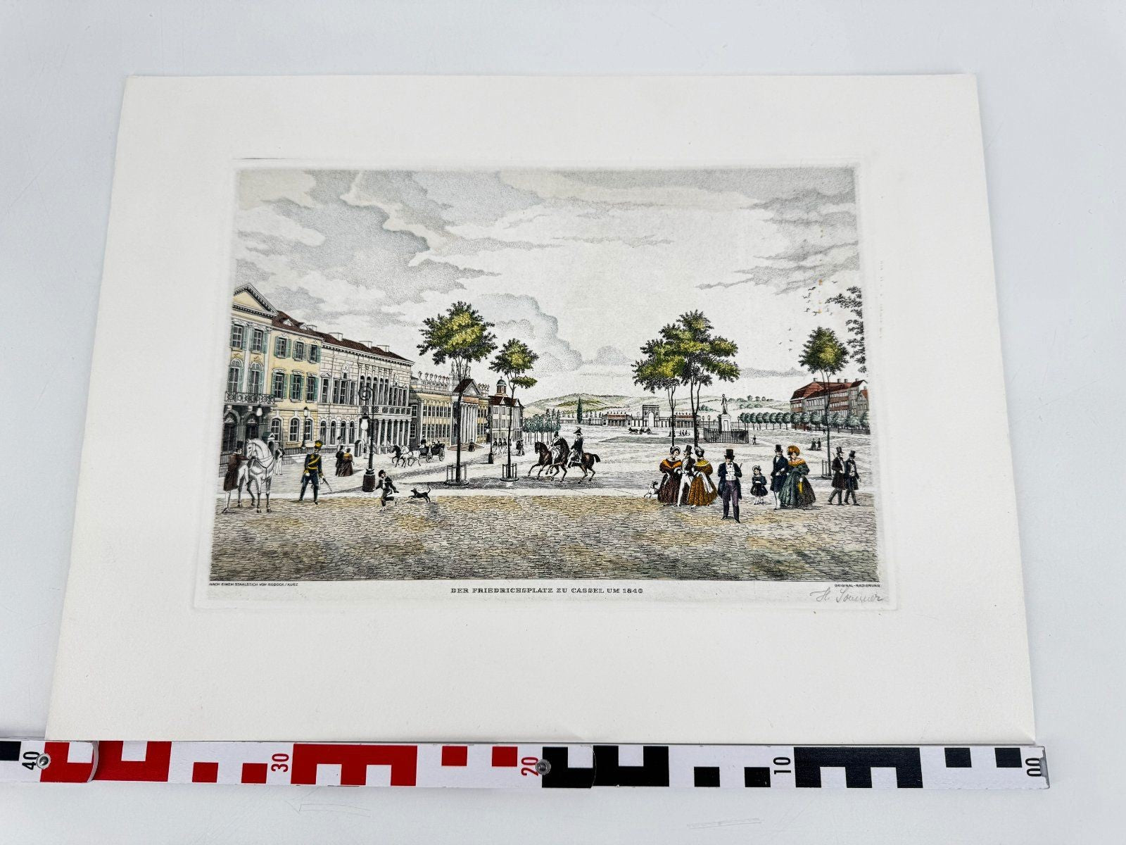 * HEINZ WEHLISCH RADIERUNG FRIEDRICHSPLATZ KASSEL ANSICHT SIGNIERT