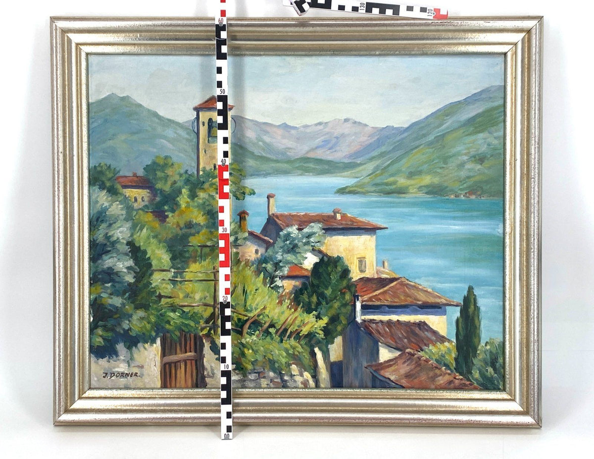 *ÖLGEMÄLDE GANDRIA LUGANO JOSEF DORNER LUGANERSEE 1936 LANDSCHAFT