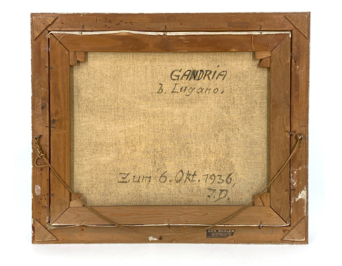 *ÖLGEMÄLDE GANDRIA LUGANO JOSEF DORNER LUGANERSEE 1936 LANDSCHAFT