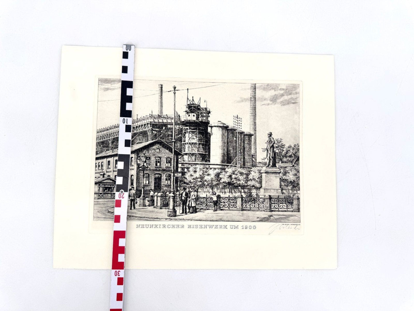 *GRAFIK DRUCKGRAFIK NEUNKIRCHER EISENWERK 1900 SAARLAND WEHLISCH