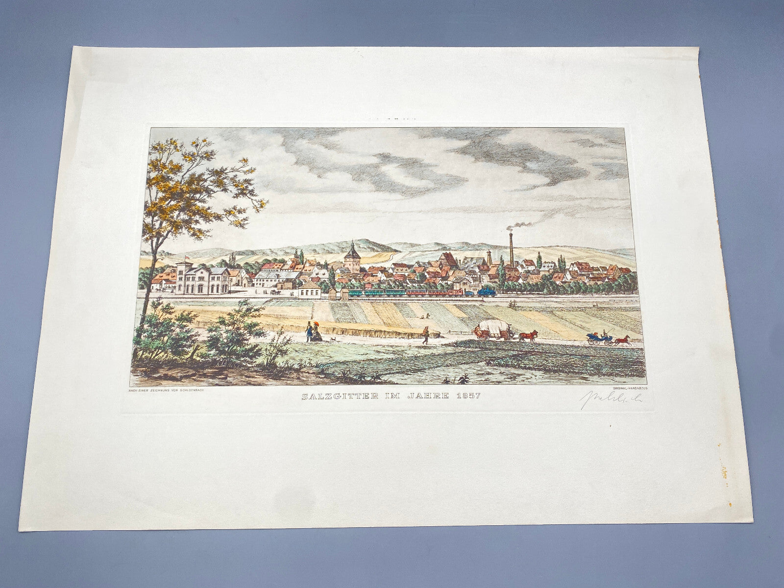 DEUTSCHER KÜNSTLER HEINZ WEHLISCH FARBRADIERUNG SALZGITTER 1857 HANDSIGNIERT