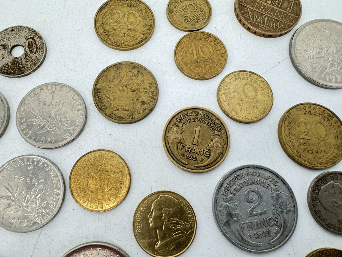 KONVOLUT MÜNZEN FRANKREICH 1901 BIS 1990 CENTIMES FRANC LOT 1