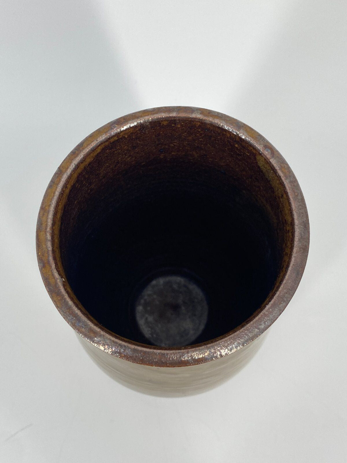 * STUDIOKERAMIK VASE PAUL EYDNER VEB DDR KERAMIK VINTAGE OCKER