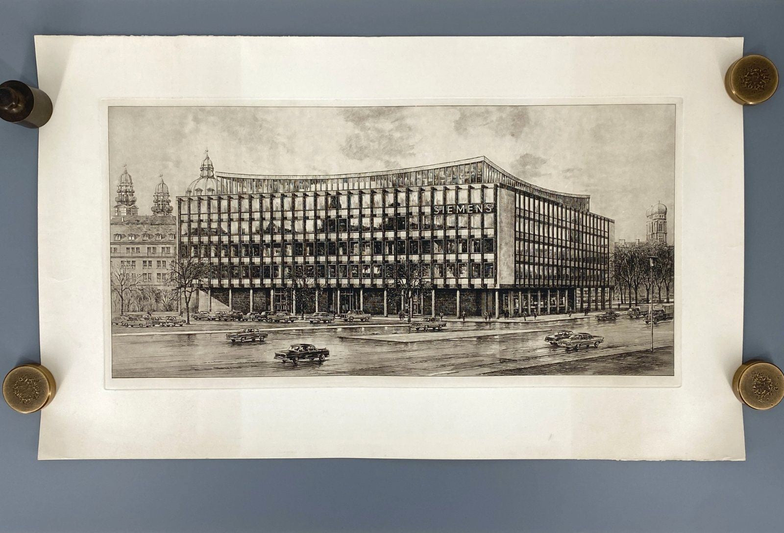 *GRAFIK HEINZ WEHLISCH MÜNCHEN VERWALTUNGSGEBÄUDE SIEMENS MÜNCHEN