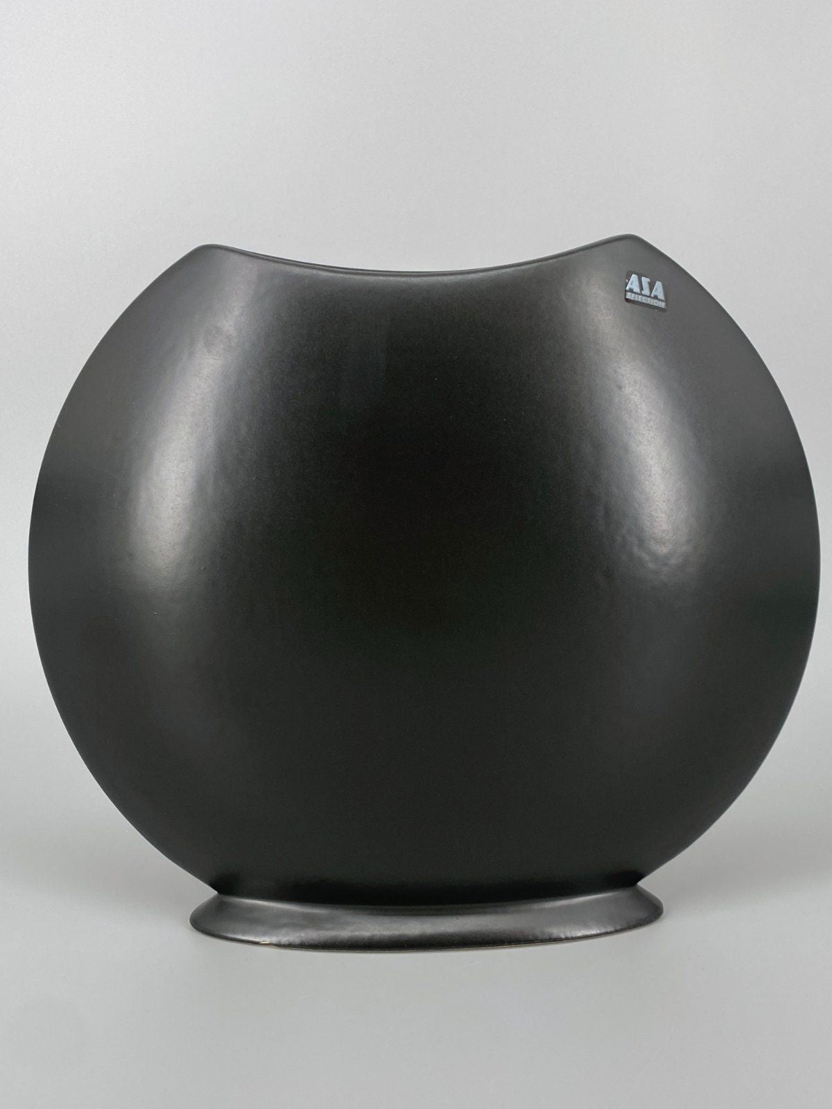 * VINTAGE BLUMENVASE ASA SELECTION 80er SCHWARZ 31cm POMO