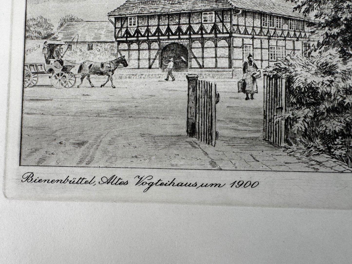 * HEINZ WEHLISCH ORIGINAL RADIERUNG BIENENBÜTTEL ALTES VOGTEIHAU