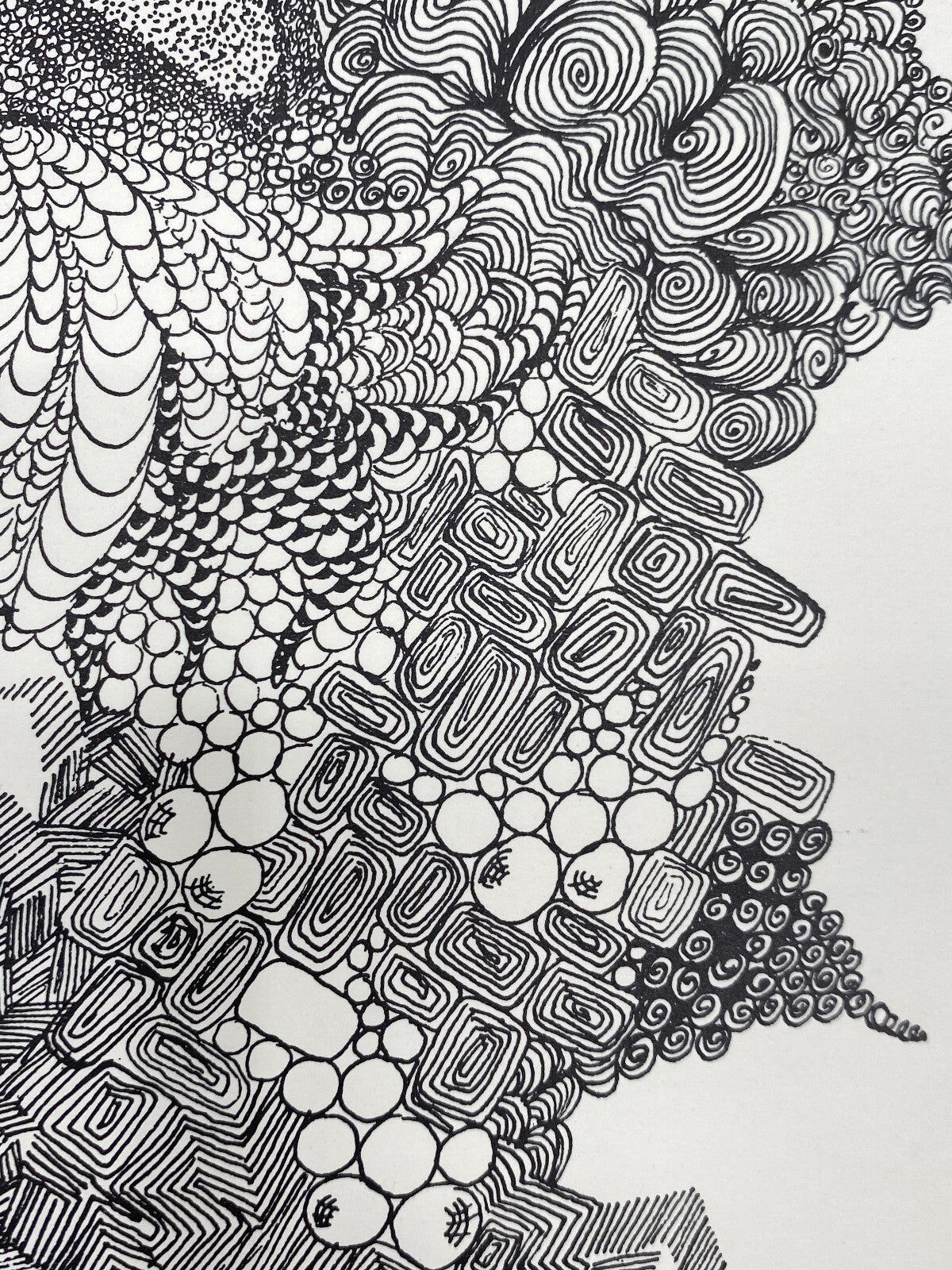 * 1v2 ANNELIE STÄRK GRAFIK DRUCK ABSTRAKT SURREAL GESICHT ZEICHNUNG SIGNIERT 70