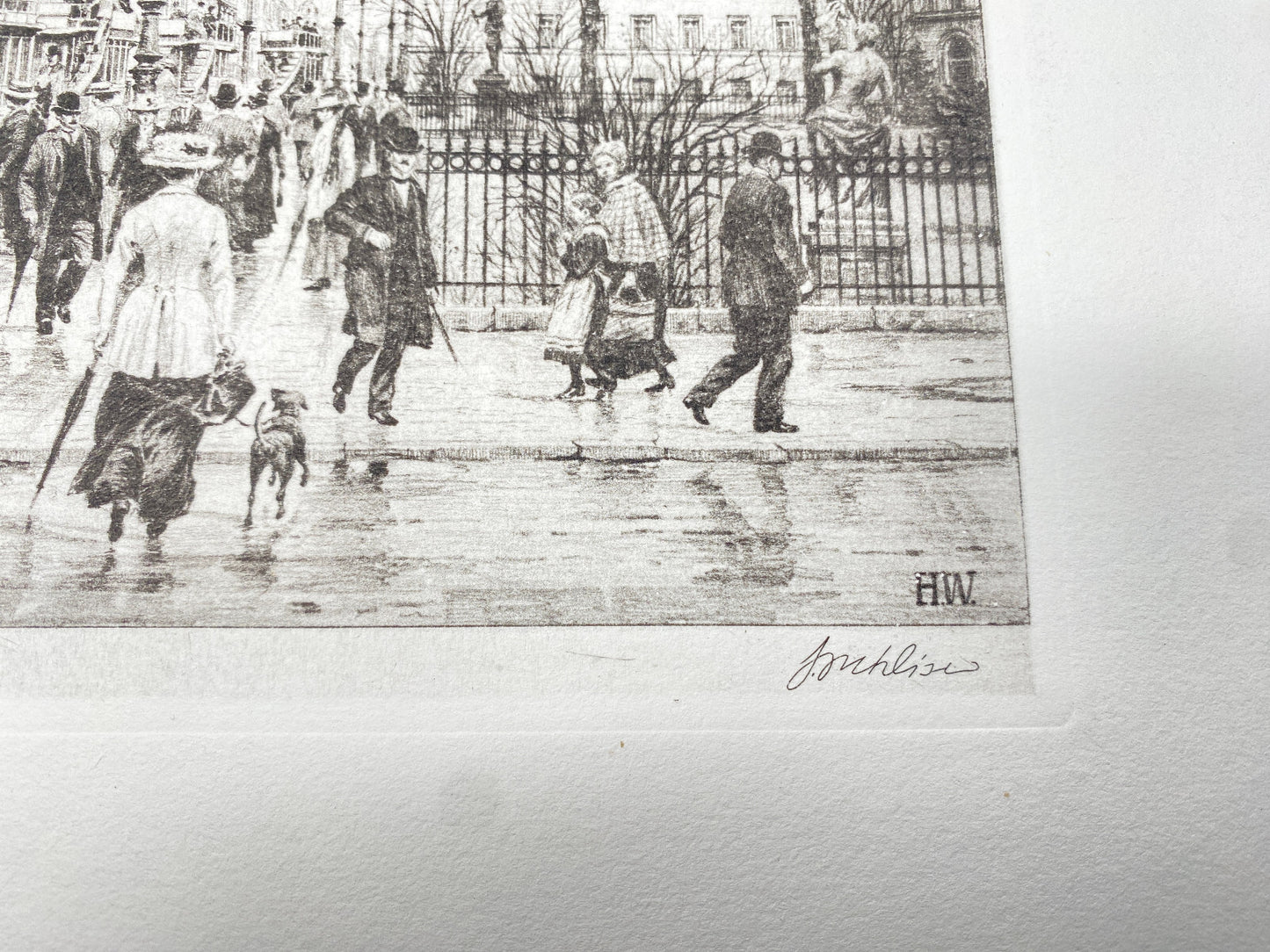 HEINZ WEHLISCH RADIERUNG BERLIN LEIPZIGER PLATZ UM 1910 DRUCKSIGNATUR
