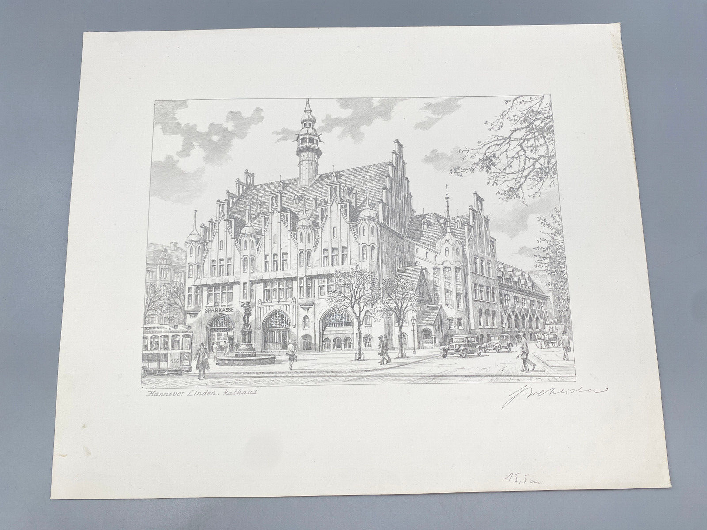 HEINZ WEHLISCH KÜNSTLER 3X ZEICHNUNGEN RADIERUNG HANNOVER ANSICHTEN ORIGINALE