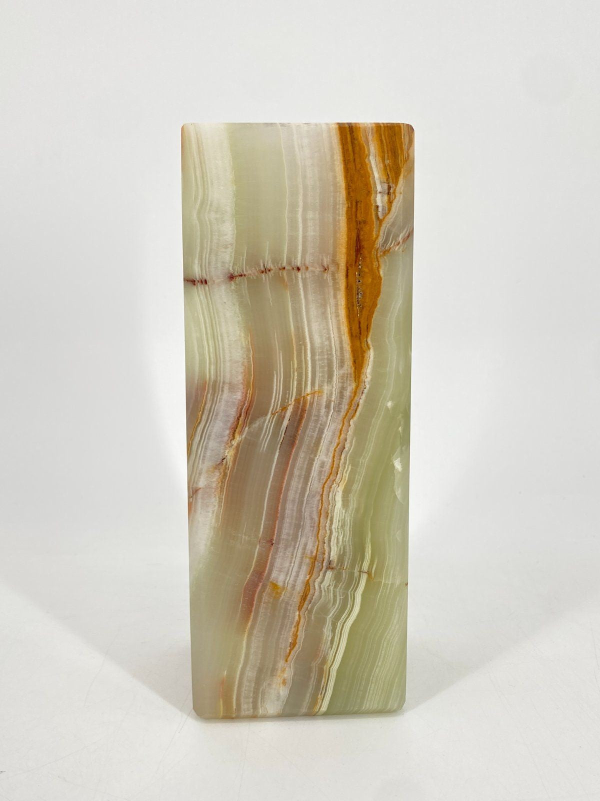 * BLOCKVASE ONYX MARMOR VASE QUADRATISCH STEIN VINTAGE 70ER