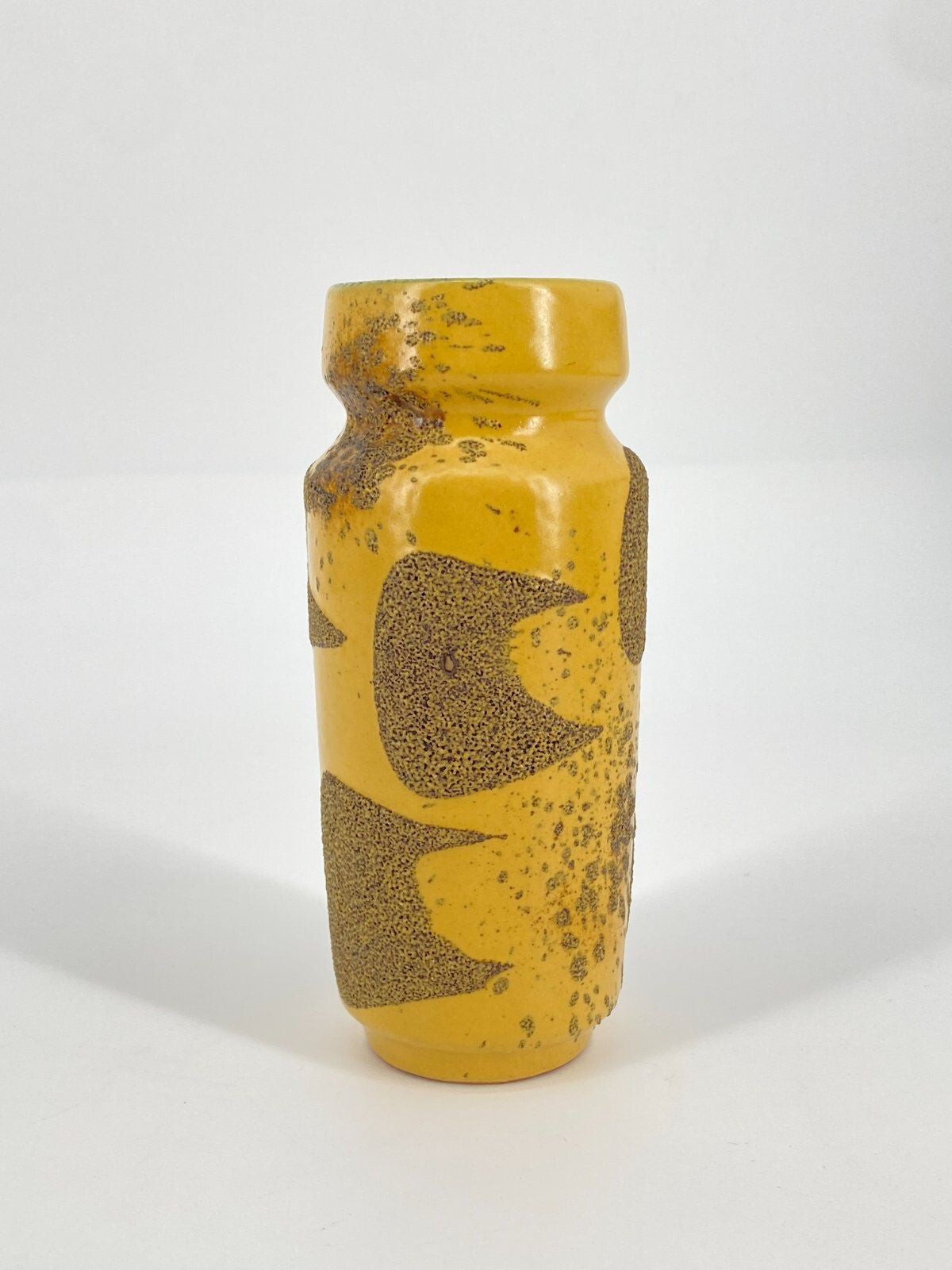 *HALDENSLEBEN STUDIOKERAMIK VASE 304IC FAT LAVA GELB VINTAGE 60ER