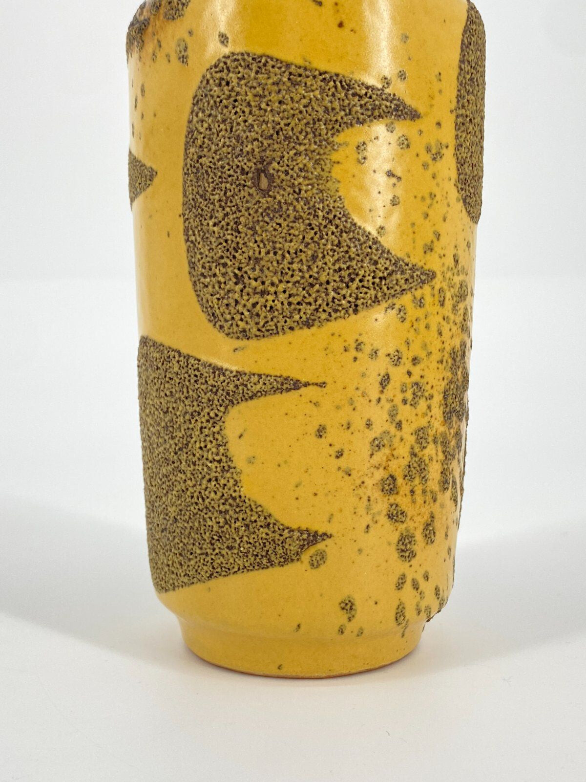 *HALDENSLEBEN STUDIOKERAMIK VASE 304IC FAT LAVA GELB VINTAGE 60ER