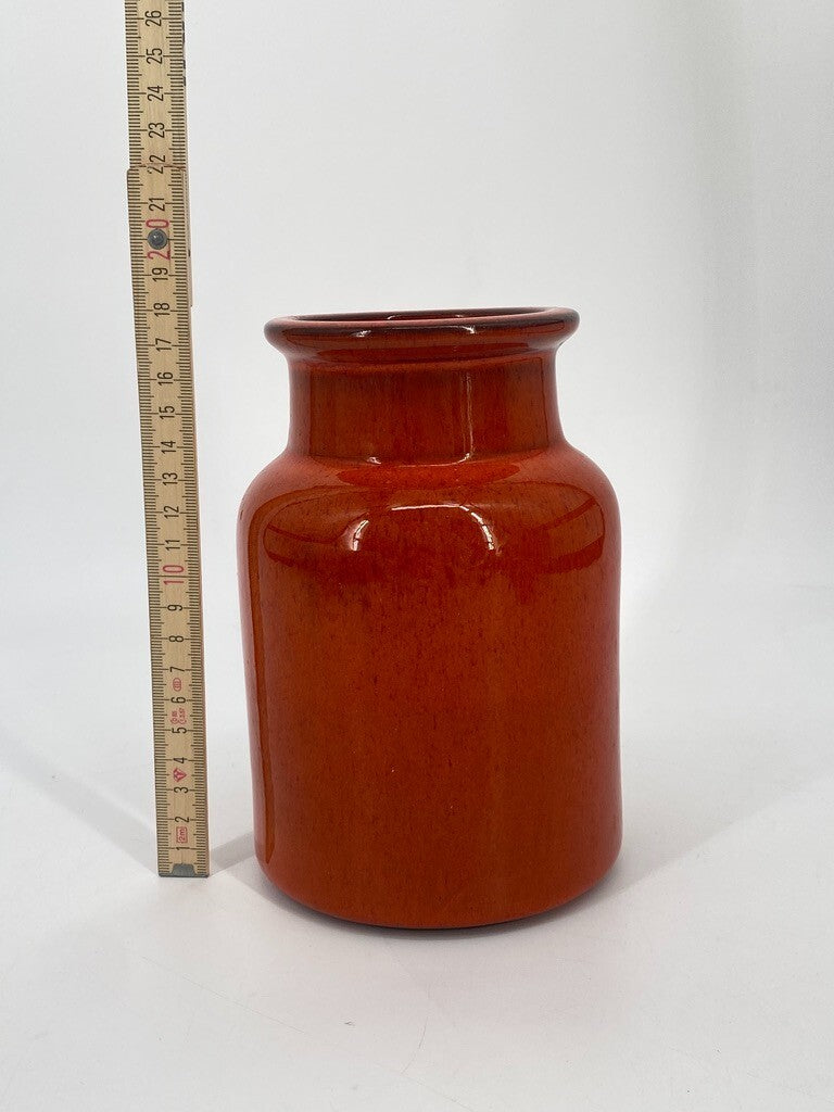 * STUDIOKERAMIK KERAMIK VASE ORANGE 70ER MID CENTURY VINTAGE GLASUR