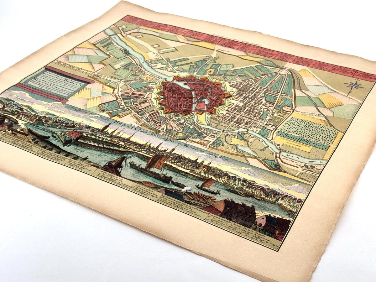 *RADIERUNG ALTE KARTE BERLIN 1737 WALTERN HOMANN KOLORIERT KOPIE