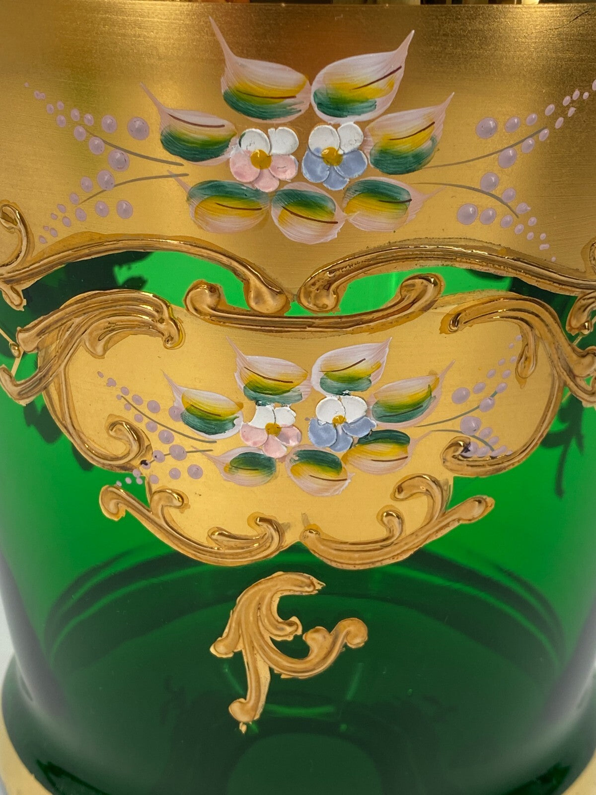 * MURANO SALVADORI TRE FUOCHI SEKTKÜHLER SEKT KÜBEL EIMER CHAMPAGNER  VASE GRÜN