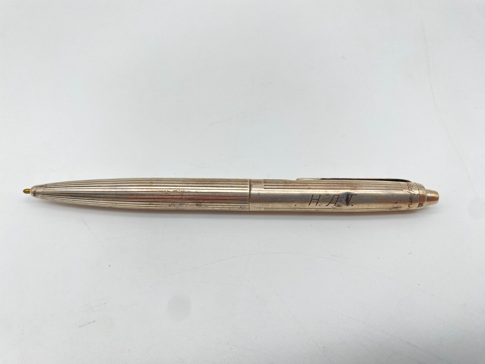 KUGELSCHREIBER FEND GOLDFINK 900ER SILBER BALL POINT 60ER MONOGRAMM SELTEN