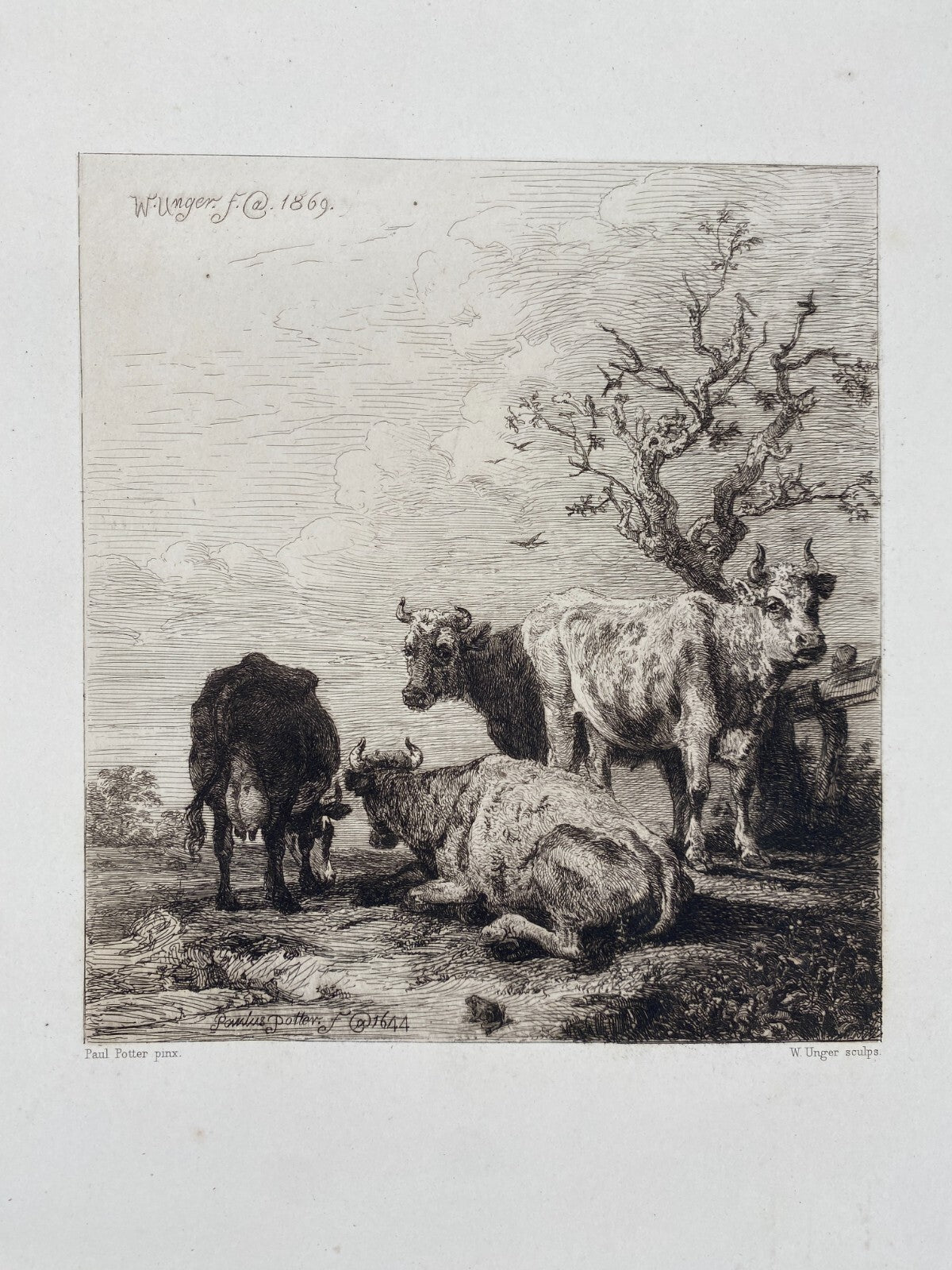 *5x RADIERUNG WILLIAM UNGER GEMÄLDEN TIZIANO HALS VERMEER DRUCK GRAFIK ANTIK