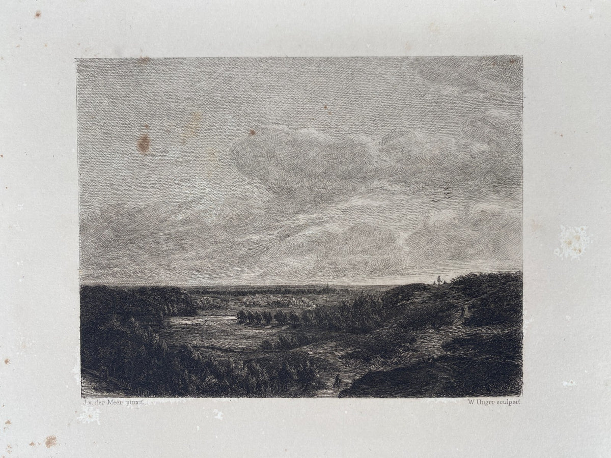 *5x RADIERUNG WILLIAM UNGER GEMÄLDEN TIZIANO HALS VERMEER DRUCK GRAFIK ANTIK