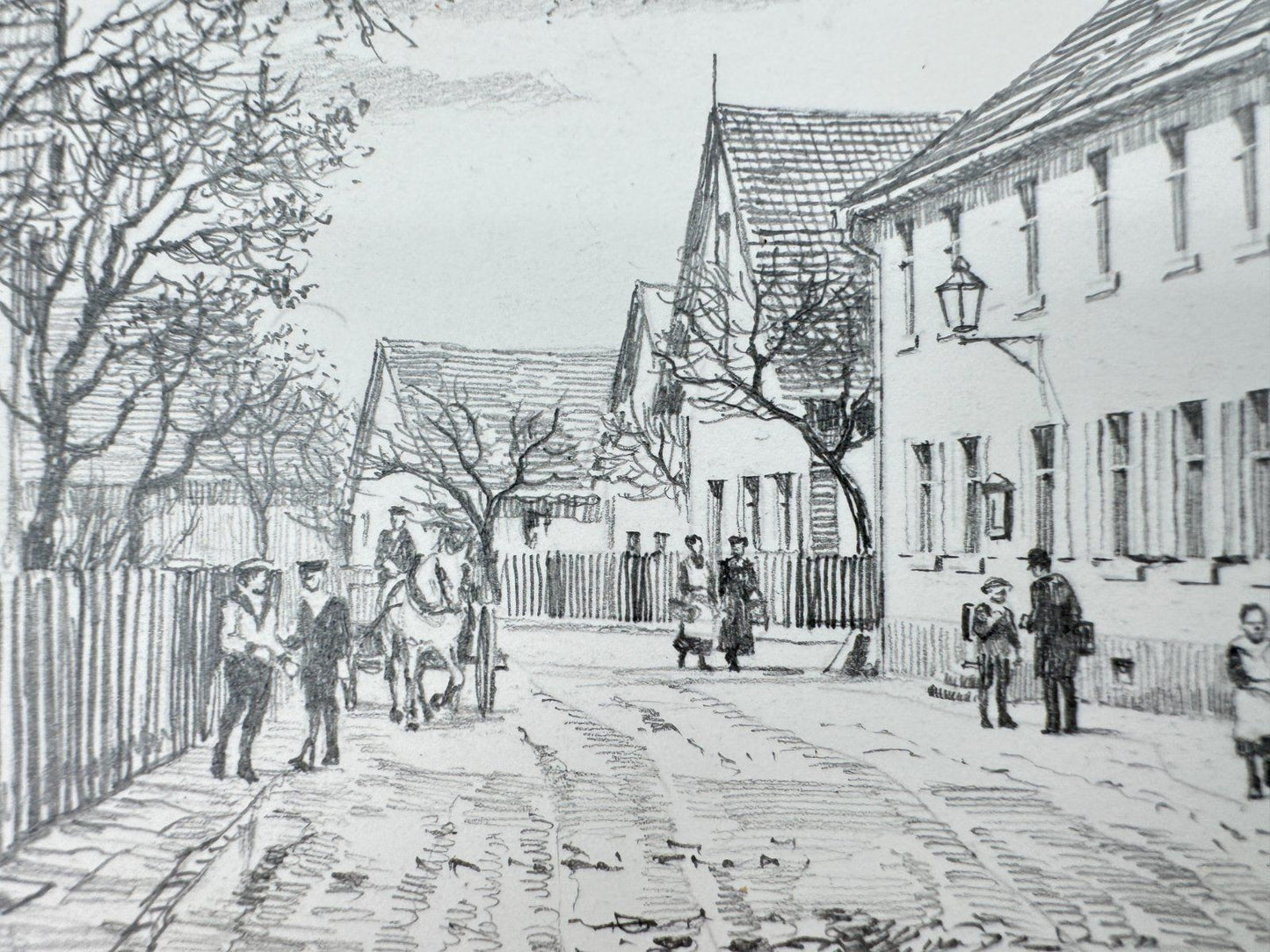 * HEINZ WEHLISCH ZEICHNUNG GREFFERN UM 1905 SIGNIERT