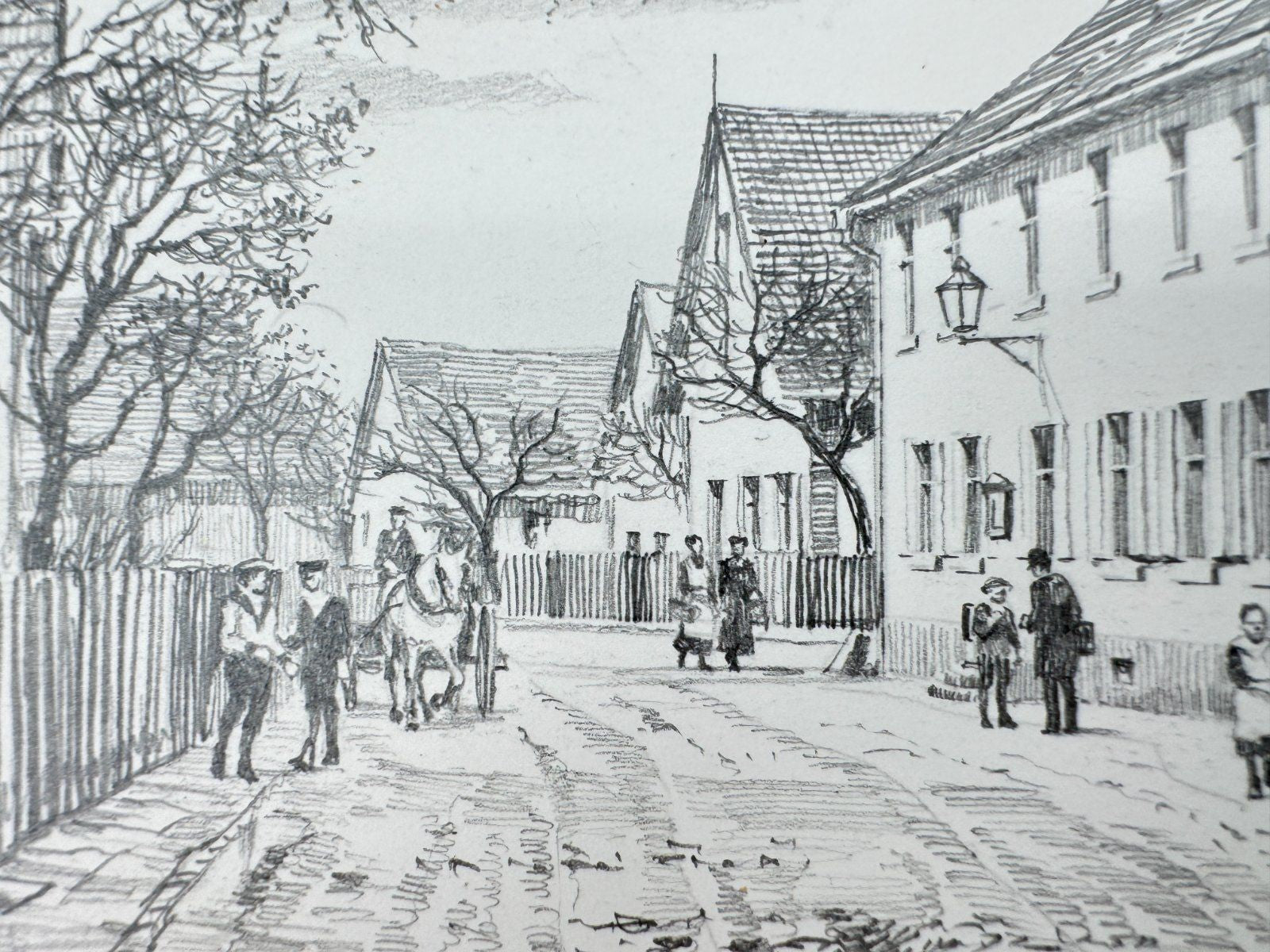 * HEINZ WEHLISCH ZEICHNUNG GREFFERN UM 1905 SIGNIERT