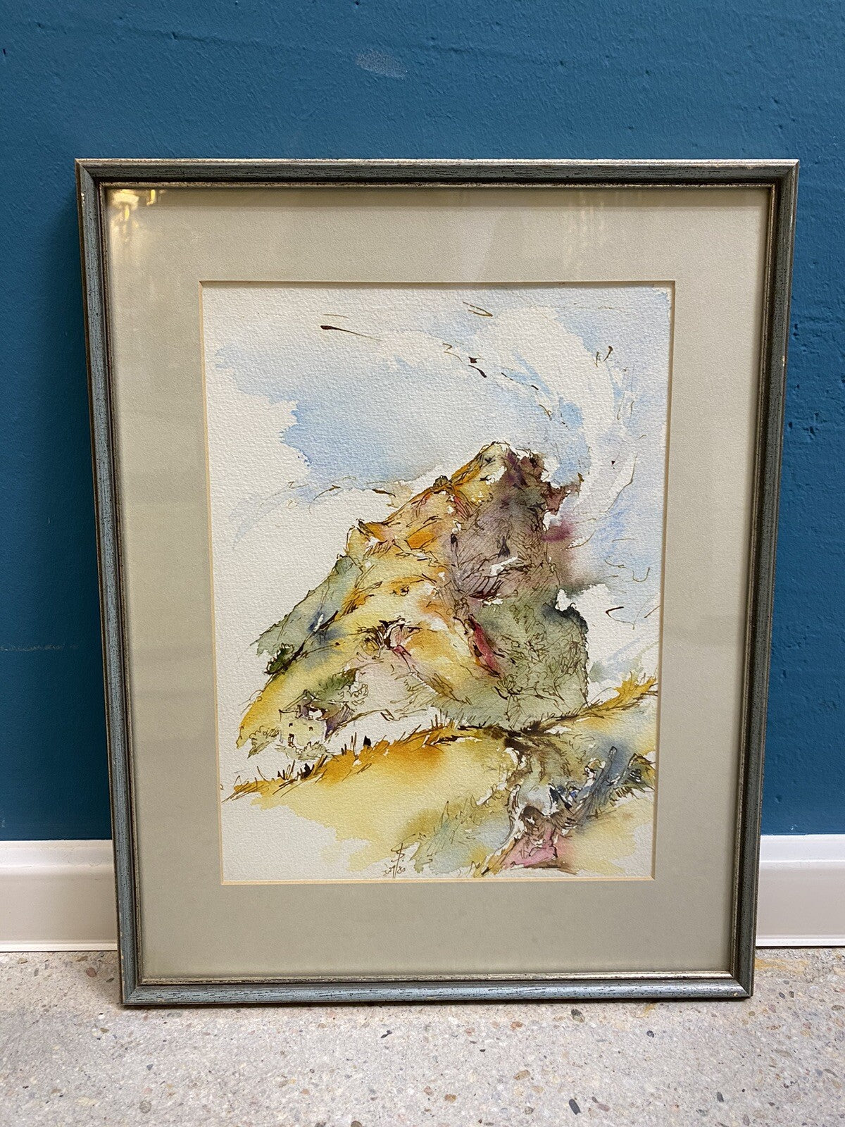 AQUARELL x 4 PETER SCHMIDT SCHÖNBERG BERGE SINFONIE ENGEL AKT BERLINER KUNST