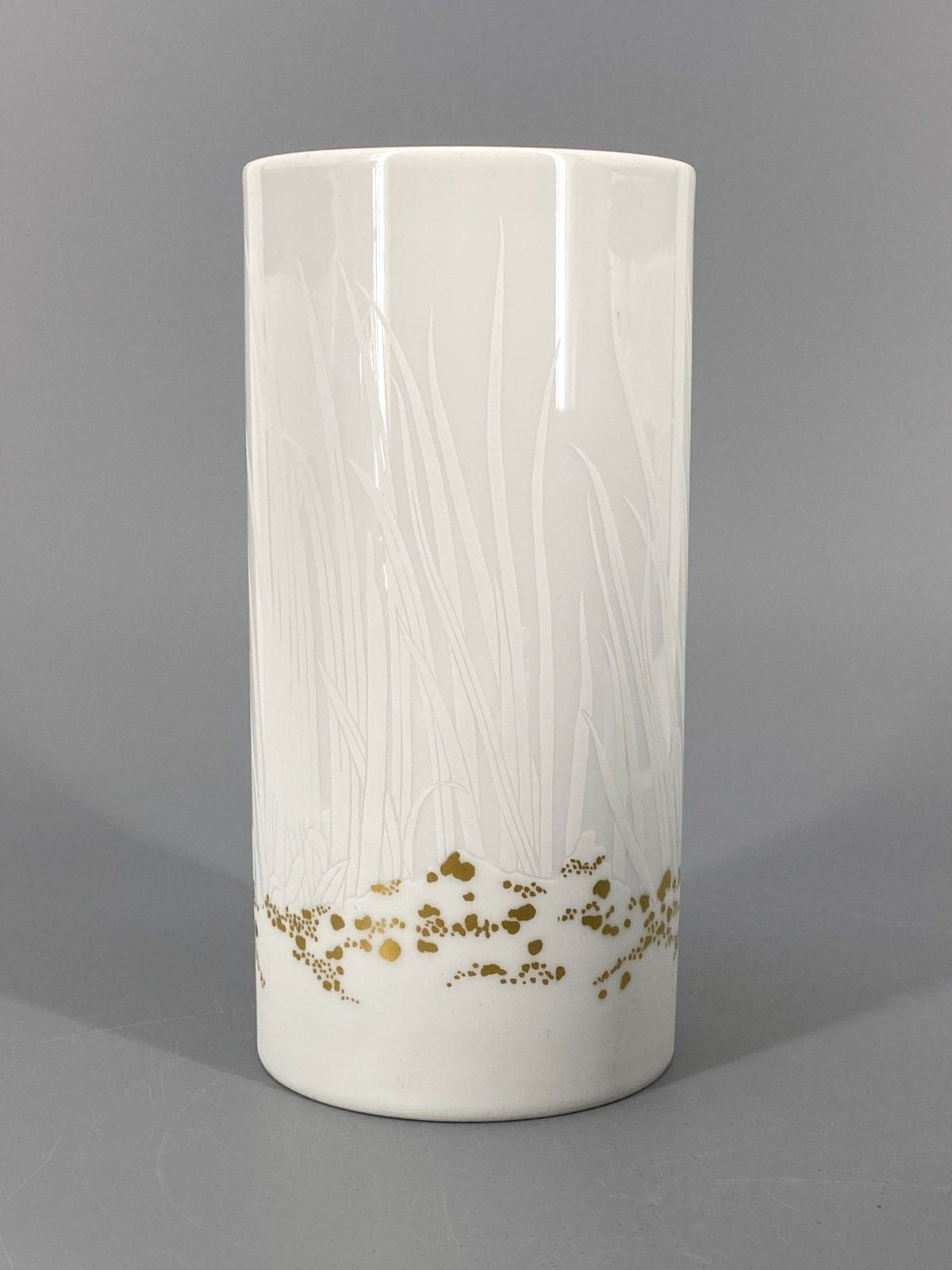 * ROSENTHAL PORZELLAN VASE WEIß GOLD GRÄSER MÜLLER BEHRENDT OVP